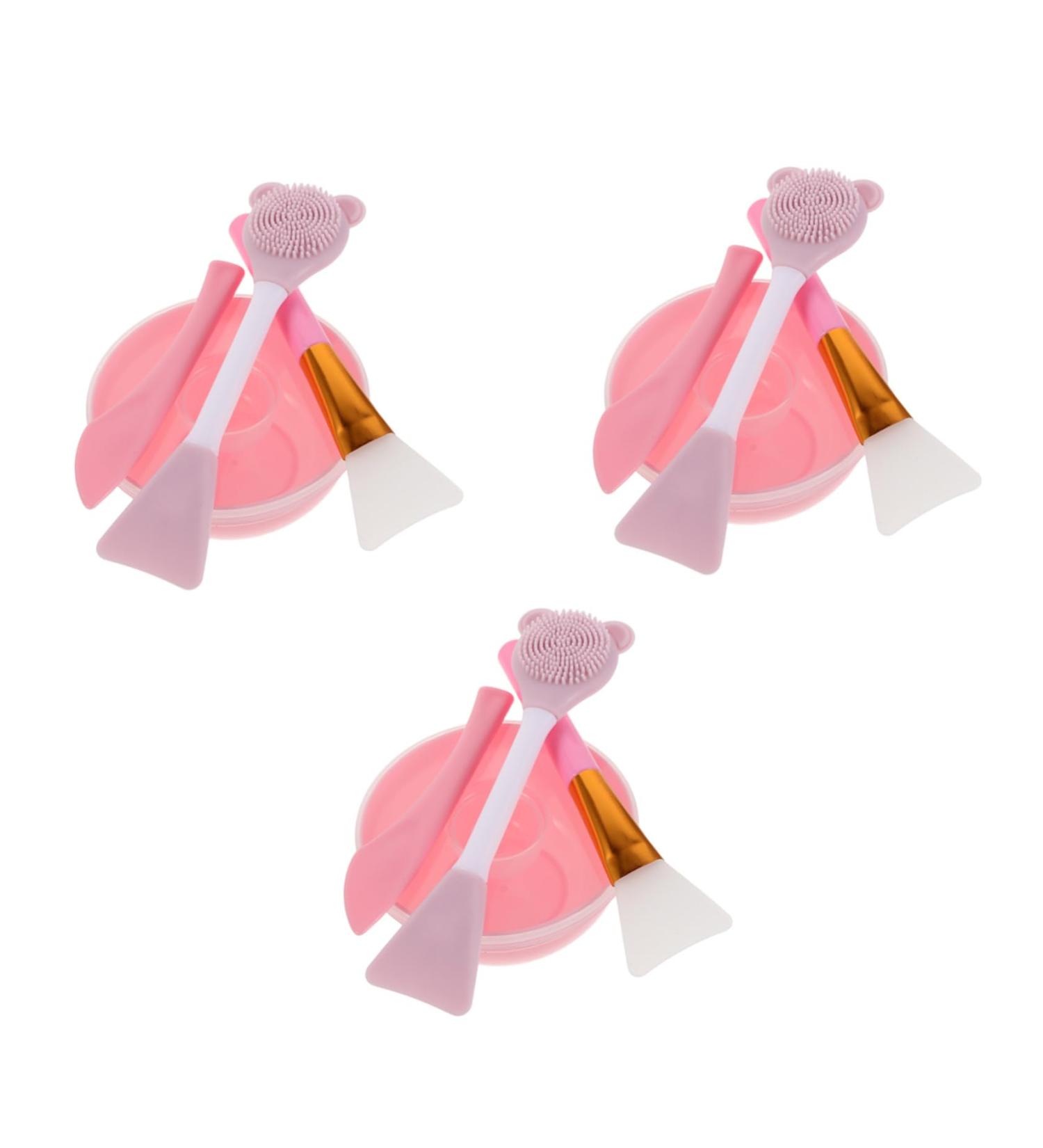 PLAFOPE 3 Ensembles Kit pour Masque Facial Silicone Doux Brosse Double T te Multifonction pour M lange et Application Outil Portable pour Soins Du Visage et Nettoyage D licat des Types de Rose - Buy Online on GoSupps.com
