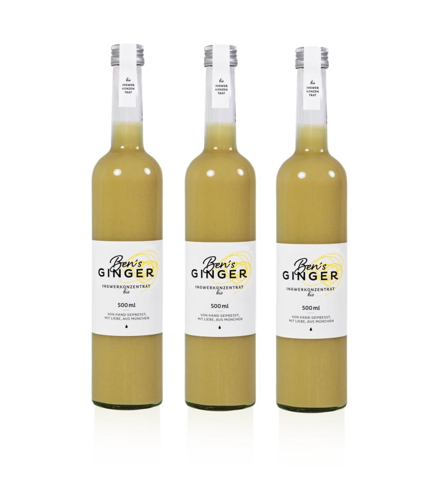 Ben's Ginger Ginger Concentrate "Ben's Ginger" from Bavaria (500 ml) - Organic (3)