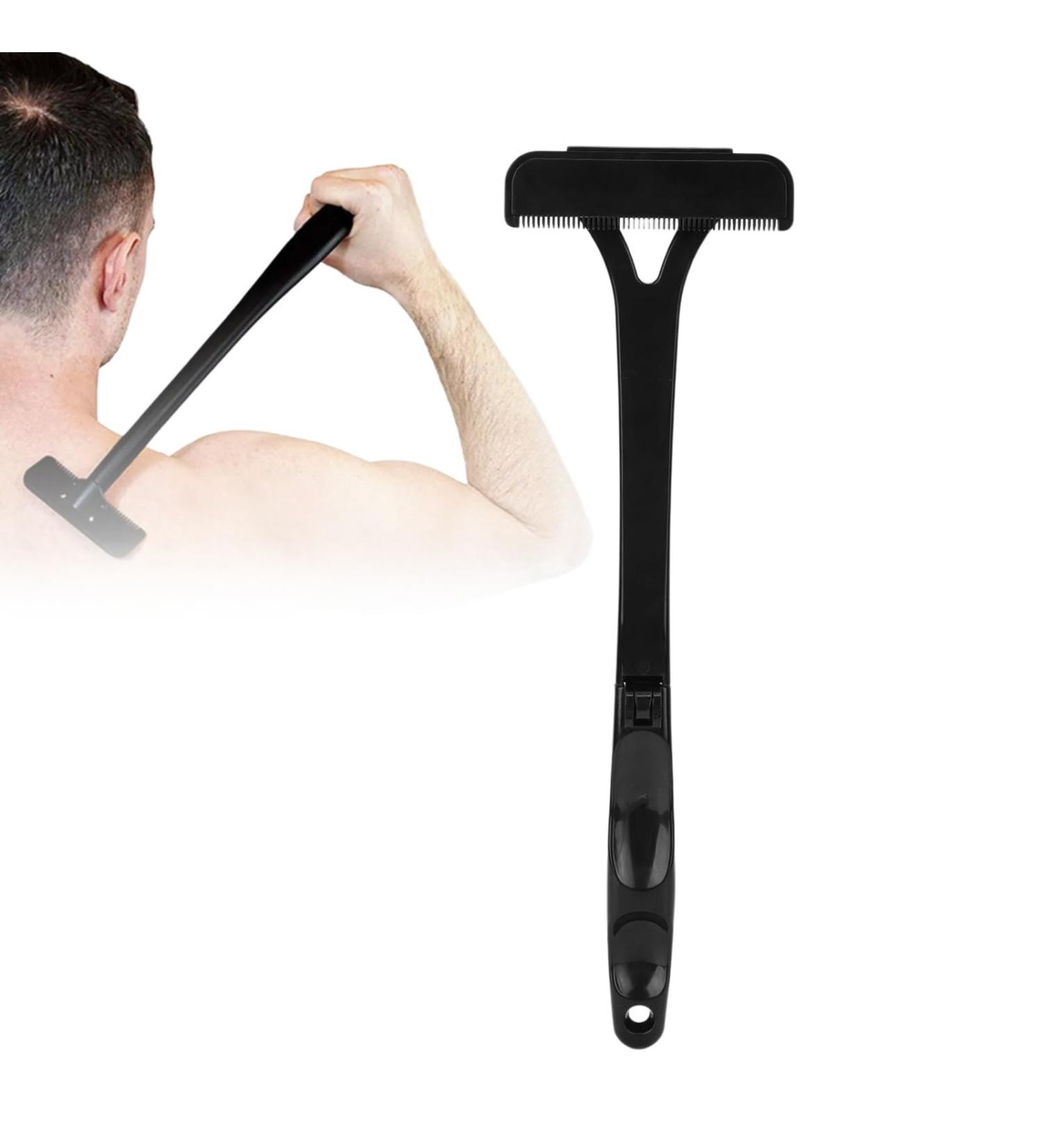 Back Razor with Foldable Long Handle - Professional Hair Removal Tool for Men | All Skin Types | Durable & Easy to Use - Buy Online on GoSupps.com