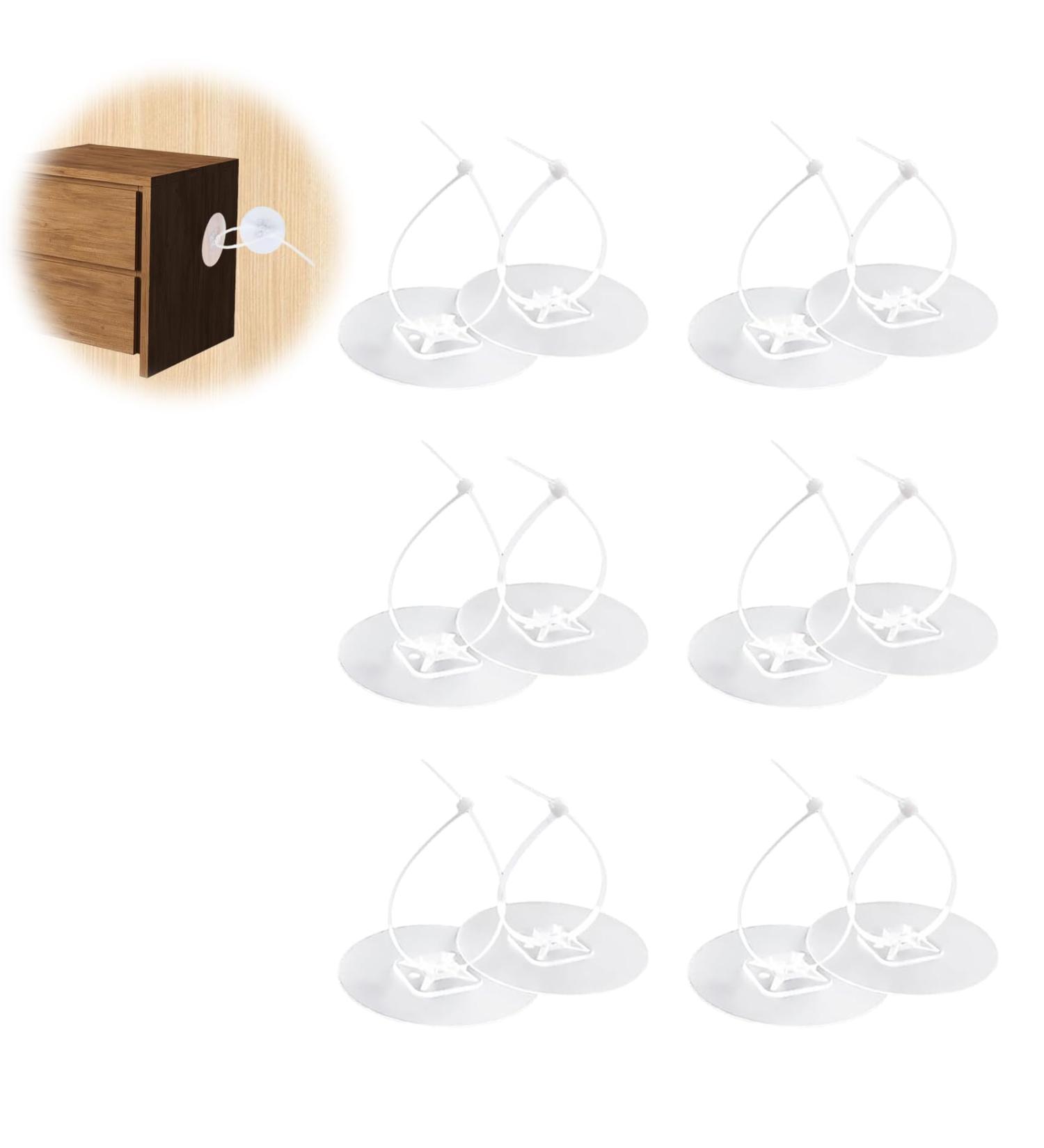 12-Piece Furniture Tilting Control Set | No-Drill Fastening Tapes for Baby Proofing & Pet Protection | Secure Furniture to Walls - Buy Online on GoSupps.com