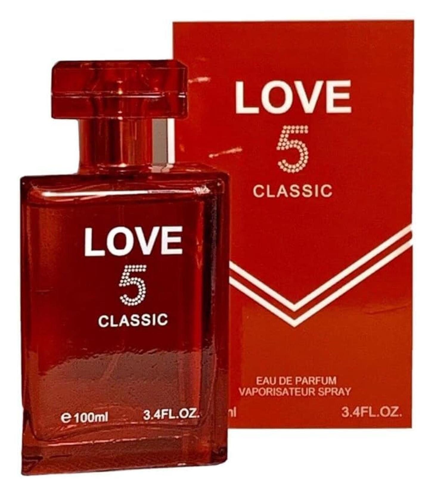 LOVE 5 CLASSIC POUR FEMME DESIGNER IMPRESSION 3.4 OZ. Floral Aldehyde fragrance for women. - Buy Online on GoSupps.com