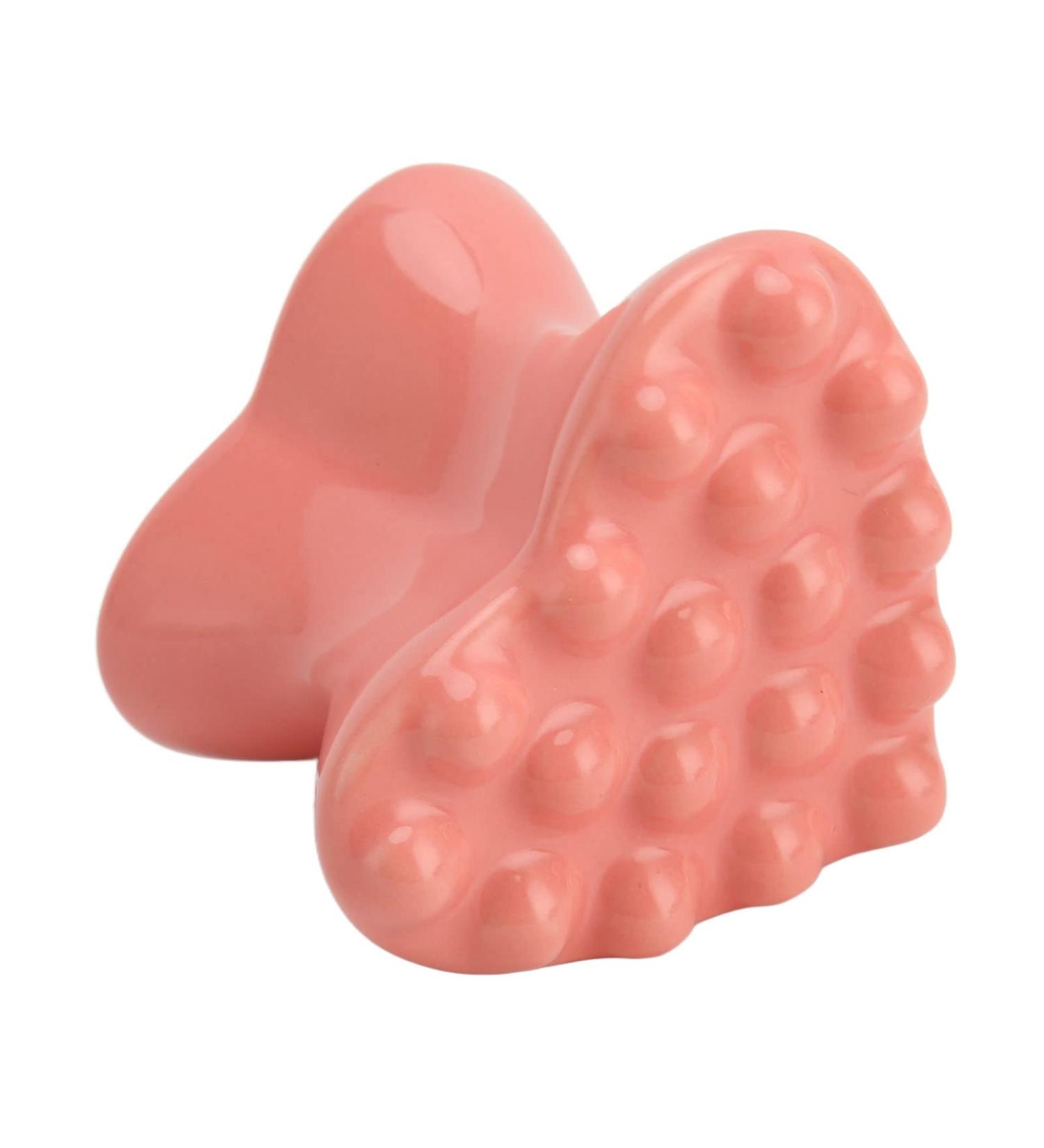 Ceramic Gua Sha Tool - Pink Heart Shape Facial Massage for Eye Face Neck & Skin Care | Universal Beauty Essential - Buy Online on GoSupps.com