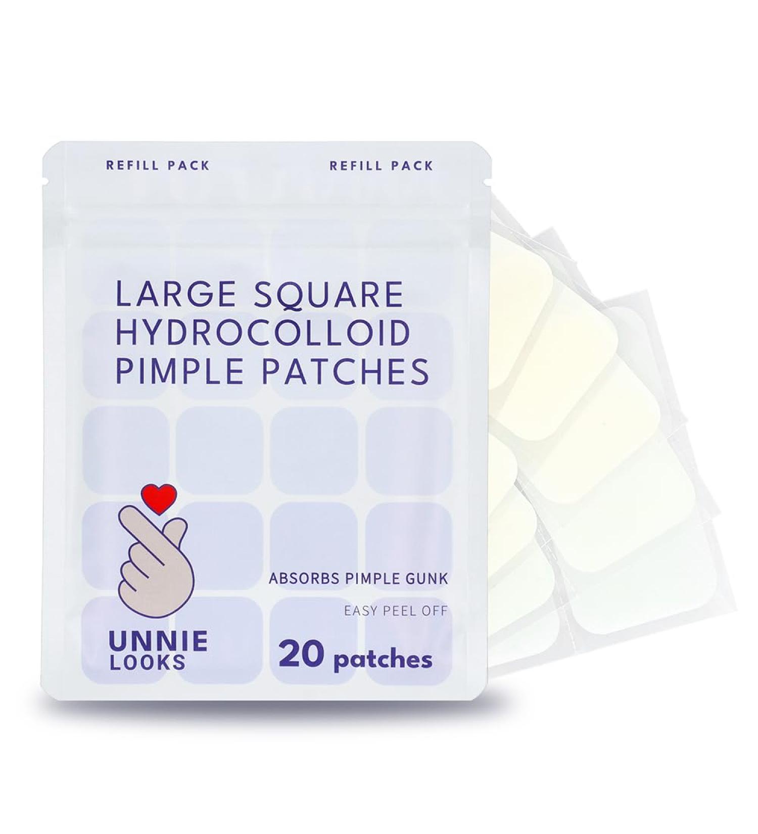 SKIN Large Square Acne Pimple Patch Value Pack - Hydrocolloid & Salicylic Acid for Clear Skin (20 Patches 30 Days Supply) - Fast International Shipping - Buy Online on GoSupps.com
