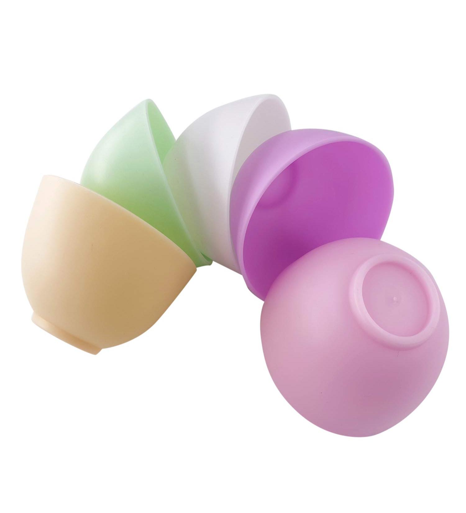 Silicone Facial Mask Mixing Bowls 3.3 Inch - Pack of 5 | Multi-Colored Small Bowls for Mud Masks and Skincare Products - Buy Online on GoSupps.com