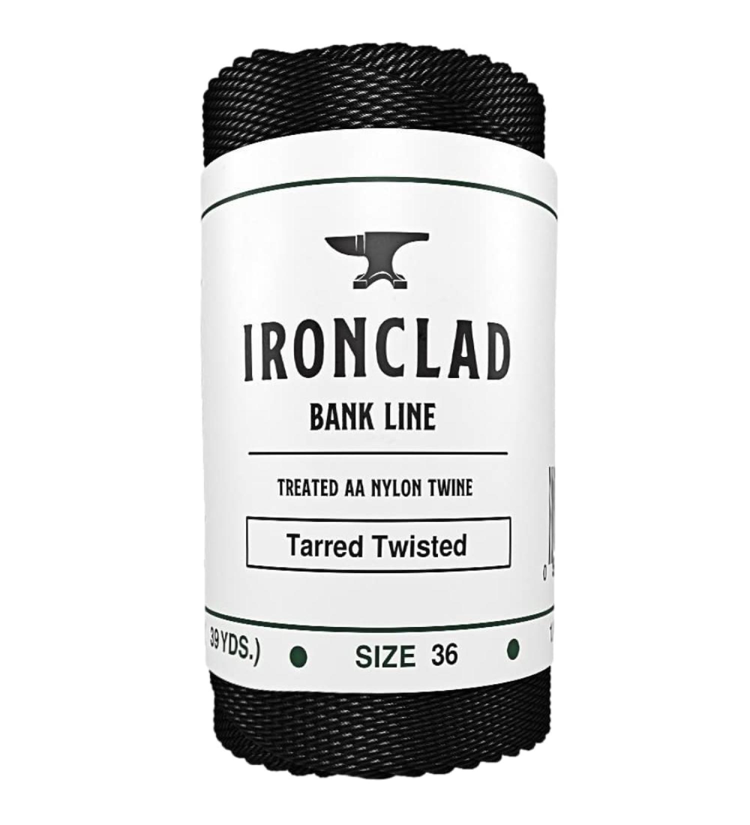 Ironclad Supply Tarred Bank Line 100% Nylon Twine - Heavy Duty for Fishing, Hunting, Camping - 1 lb #36 Twisted - Buy Online on GoSupps.com