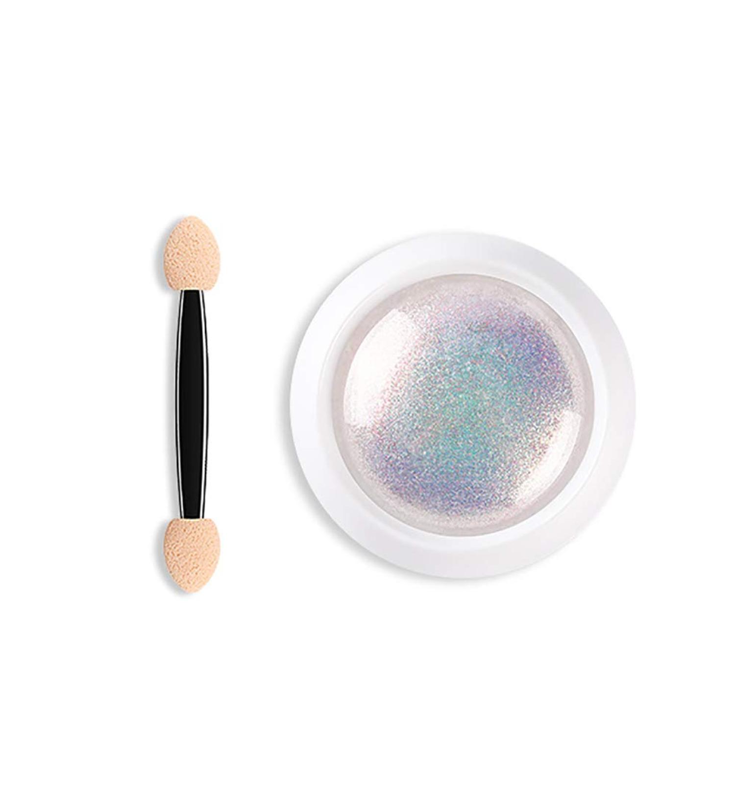 Buy Amoyeric Glitter Holographic Rainbow Nail Art Powder Mirror Pigment with Mini Brush for Stunning Nail Designs | International Shipping Available - Buy Online on GoSupps.com
