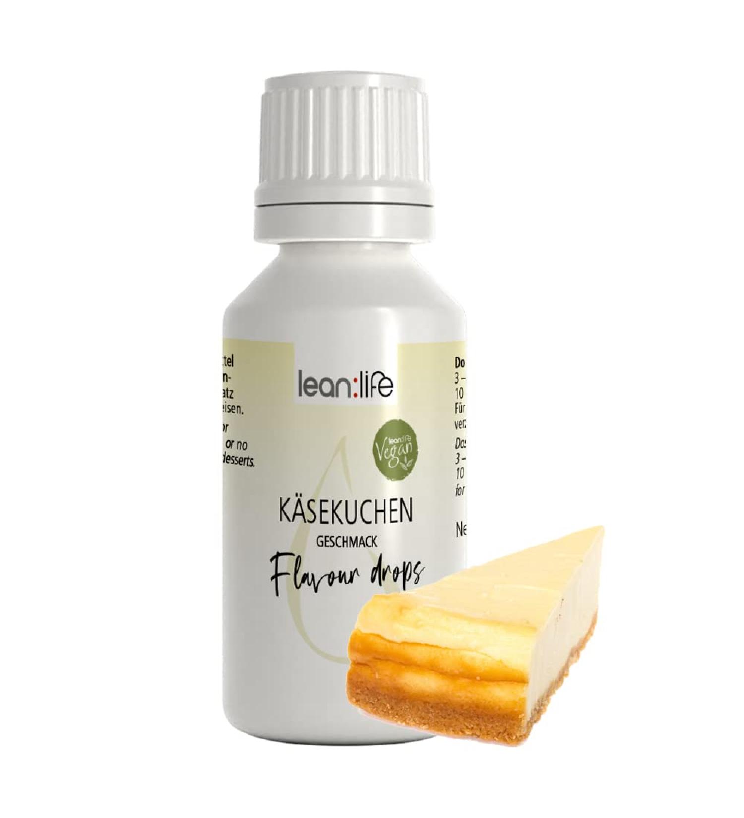 Lean Life Flavor Drops - Sugar-Free Cheesecake Aroma 30ml - Low-Calorie Food Flavoring - Buy Online on GoSupps.com