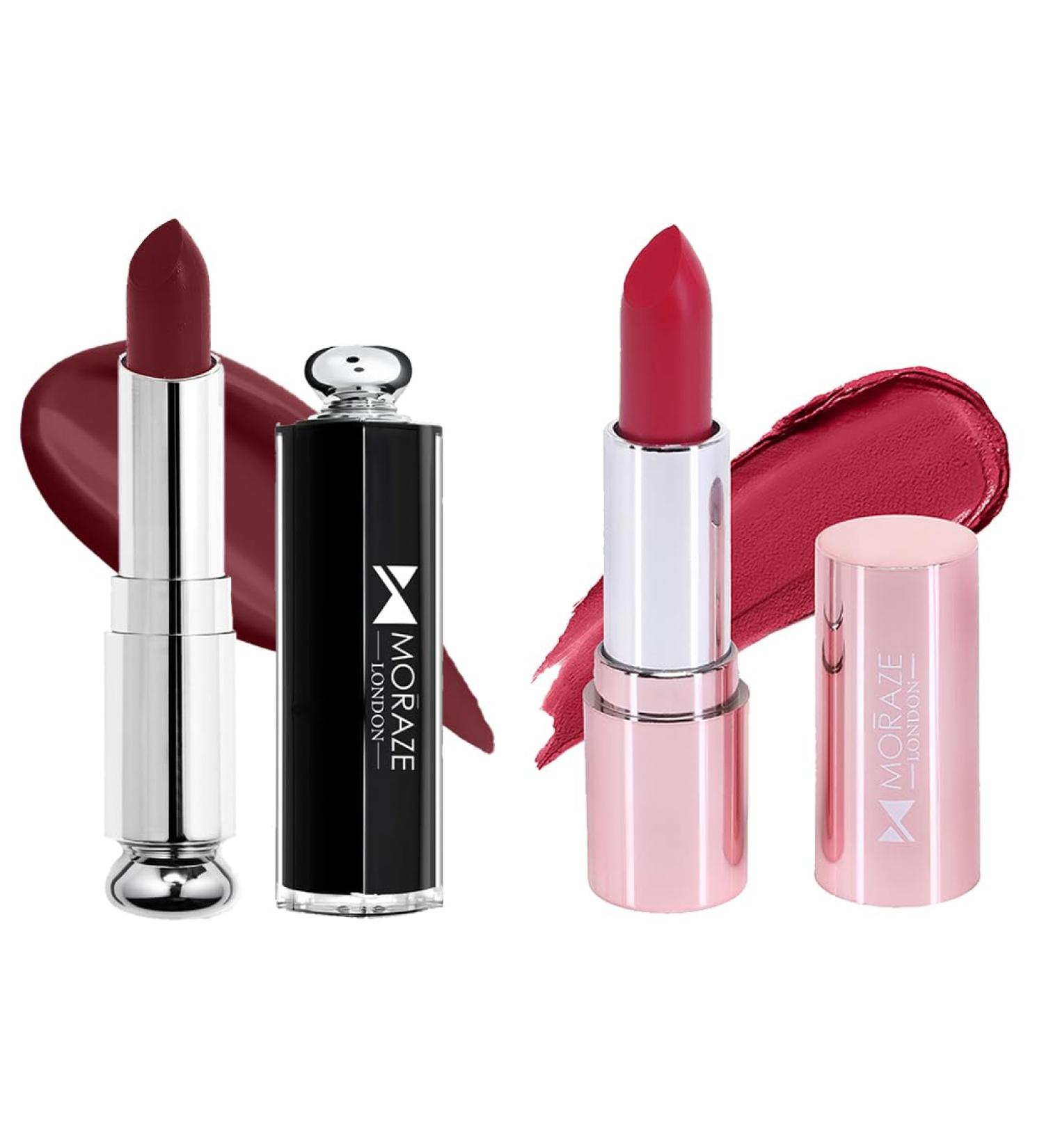 Buy Pack of 2 Waterproof Creamy Lipsticks - Long-Lasting (Lovewv + Feeling) - International Shipping Available - Buy Online on GoSupps.com