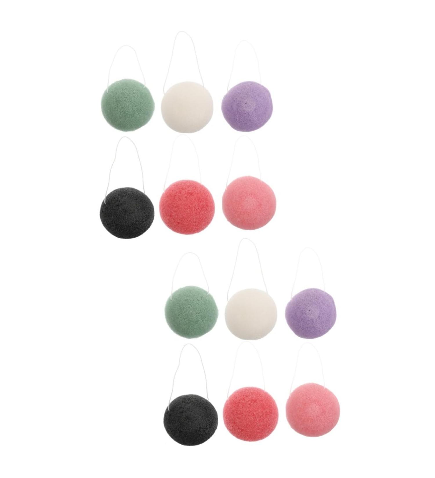 FRCOLOR 12 Pcs Konjac Sponge Set - Soft Facial & Body Scrub Puffs for Makeup Removal | International Shipping Available - Buy Online on GoSupps.com