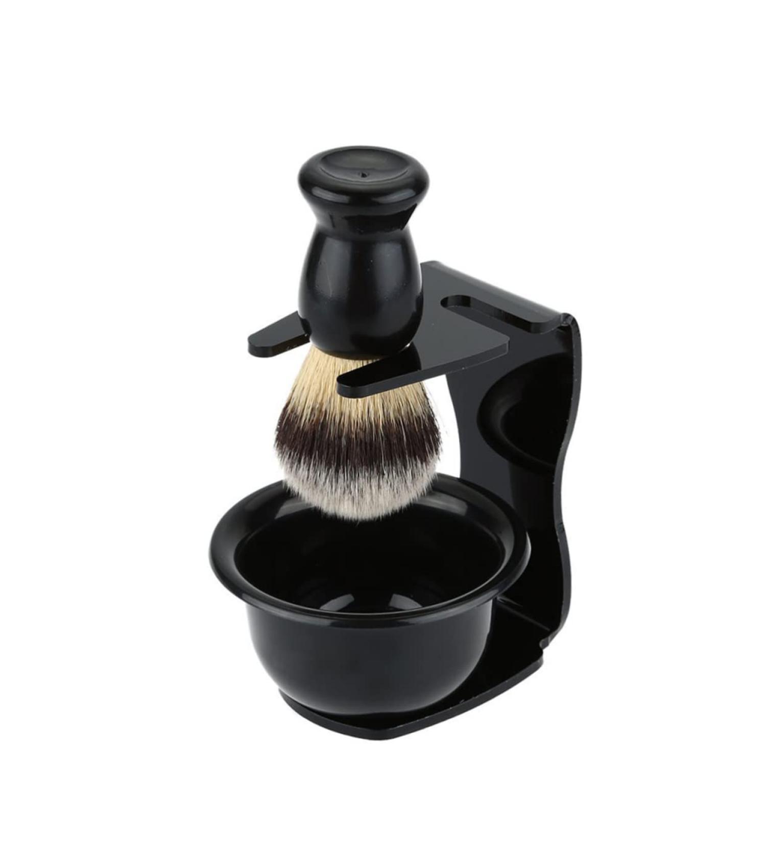 Frcolor Men's Suits Cosmetic Set - Cream Suit Razor Stand Foam Mug & Tools | Premium Black Men's Care Set - Buy Online on GoSupps.com