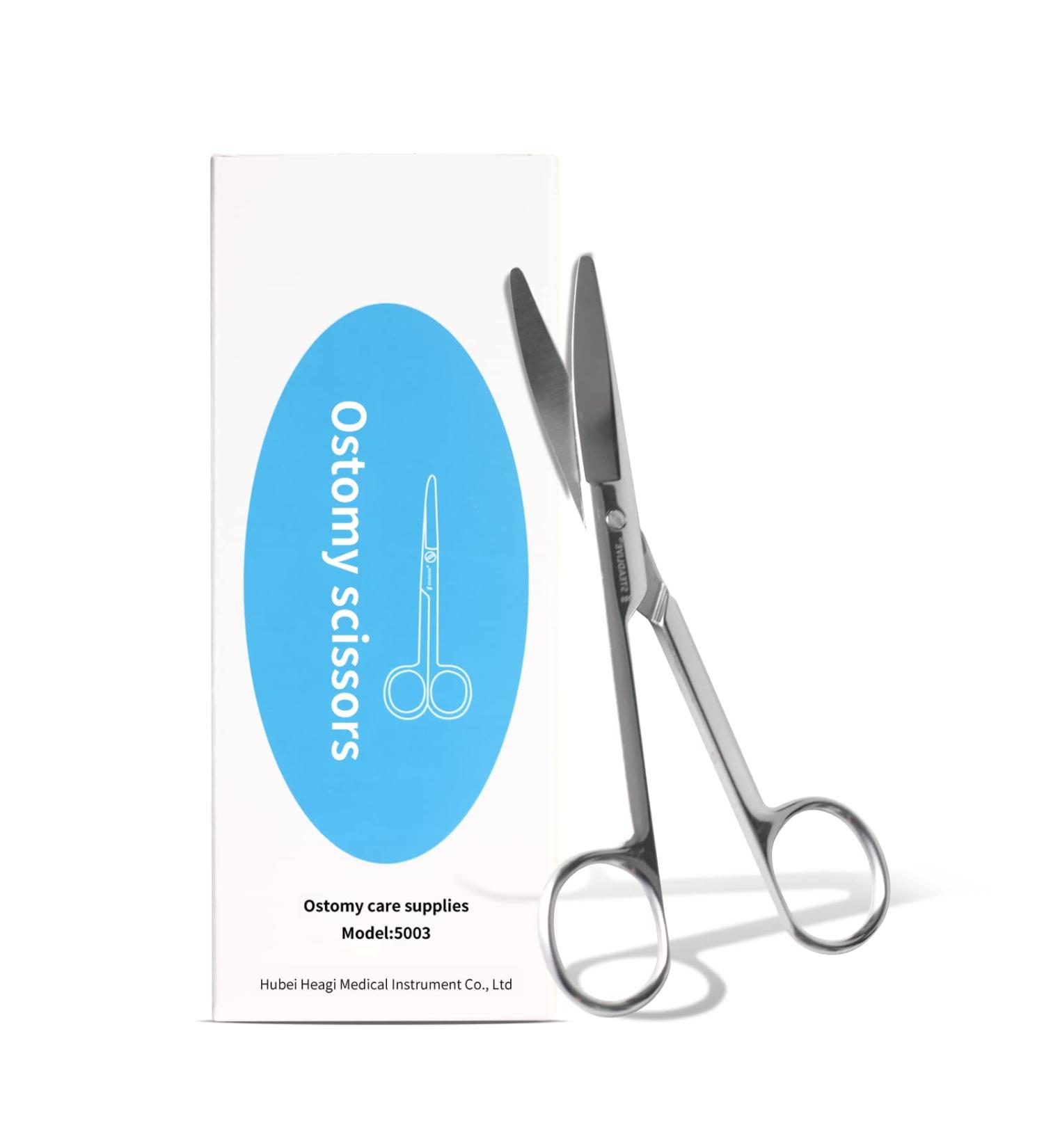 14 cm Stainless Steel Stoma Scissors - High-Quality Precision Cutting for Stoma Supplies | Blunt Skin Scissors - Buy Online on GoSupps.com