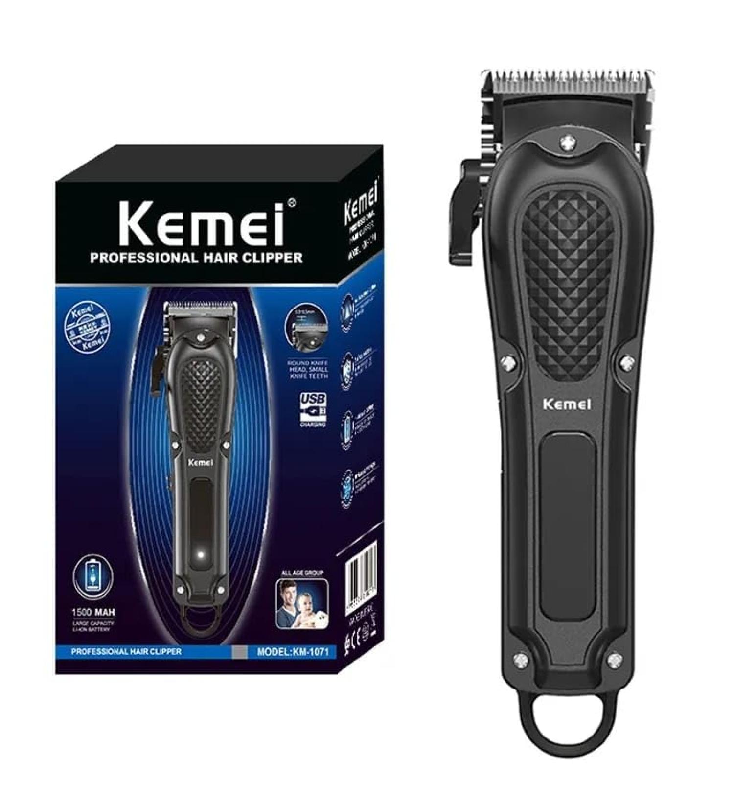 Kemei KM-1071 Electric Hair Clipper UBS Rechargeable Cordless Beard Trimmer Men Powerful Electric Hair Clipper Trimming Tool - Buy Online on GoSupps.com