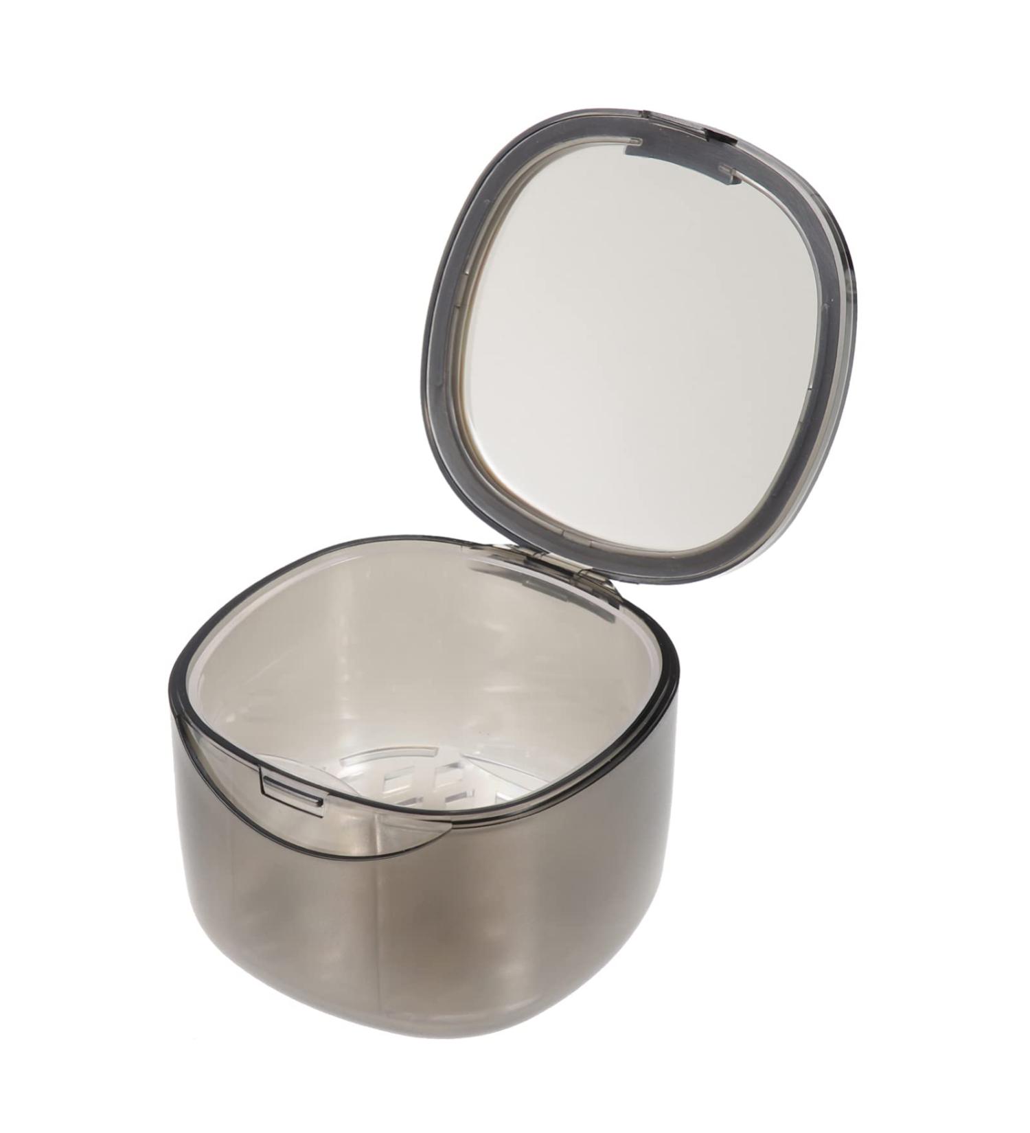 Denture Case: Reusable Plastic Storage Box for False Teeth - Grey | Orthodontic Retainer & Mouth Guard Holder for Travel & Home - Buy Online on GoSupps.com