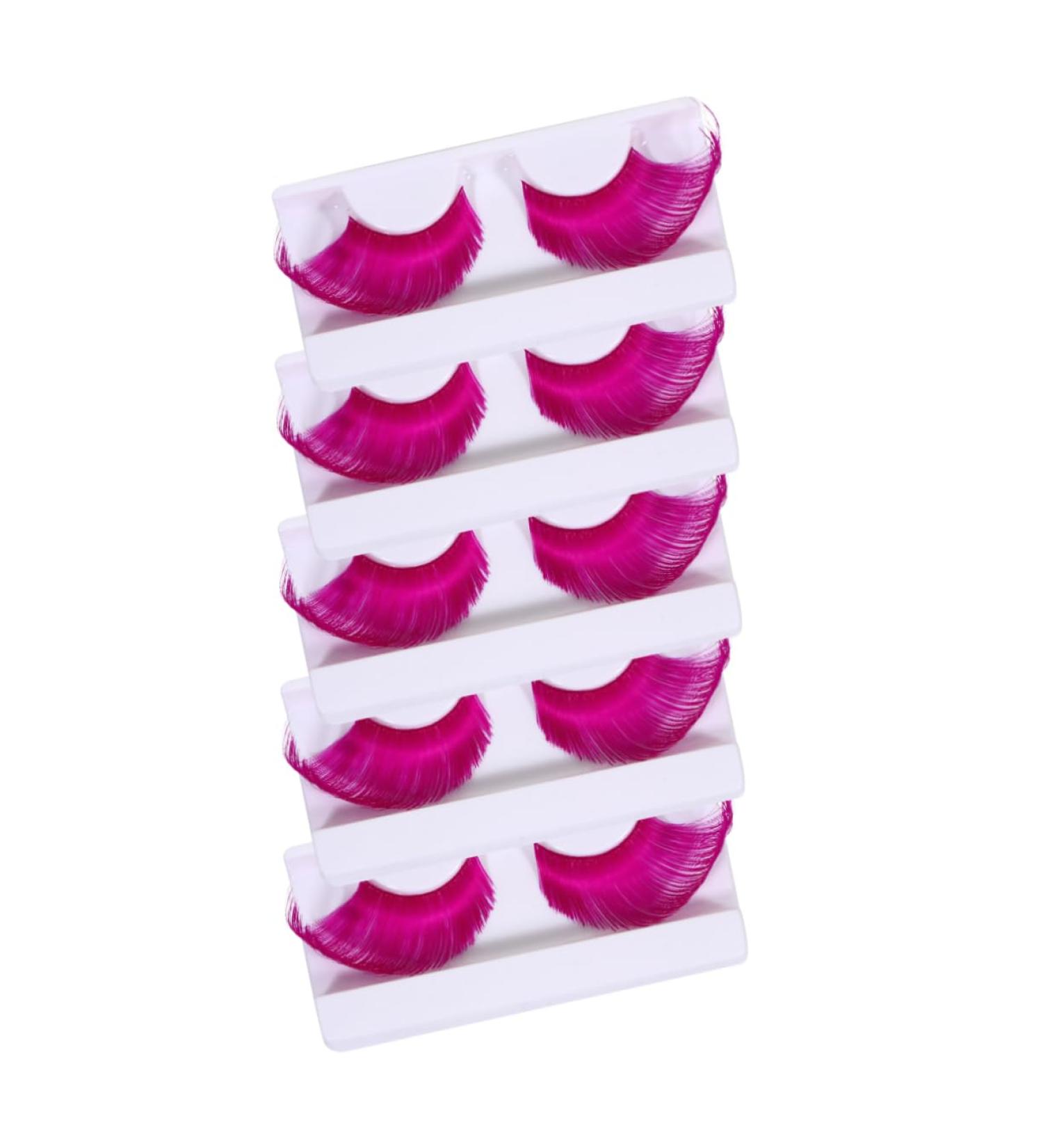 FRCOLOR 5 Pairs Halloween Extra Long False Eyelashes 3d Dense Cosmetic 1 count (Pack of 1) Rosy - Buy Online on GoSupps.com