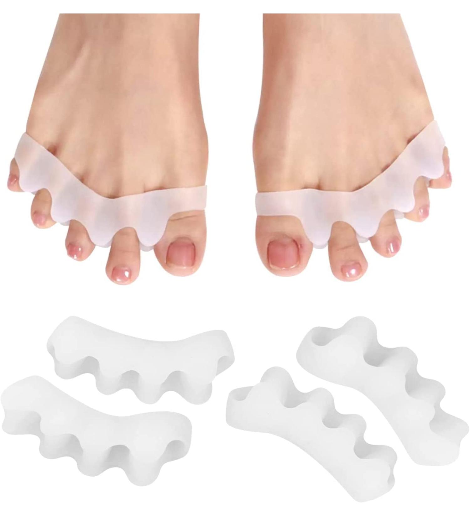 Dr. Pedi Silicone Toe Separator 10 Pieces - Toe Corrector for Women & Men - Straighteners for Overlapping Toes - Hammer Toe Corrector - Yoga Feet Alignment - Clear - Buy Online on GoSupps.com