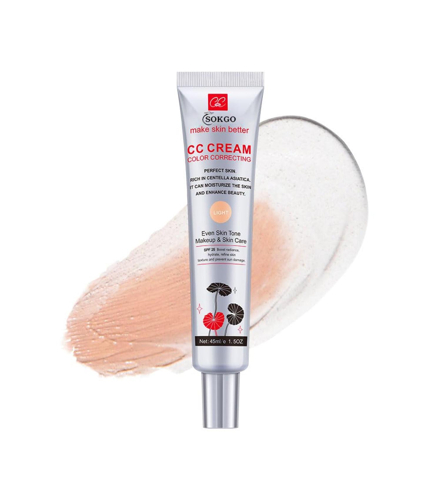 Color Correcting CC Cream Full-Coverage Foundation SPF 25 Even Skin Tone Hydrating Cream Light 1.5 Fl Oz (Pack of 1) - Buy Online on GoSupps.com