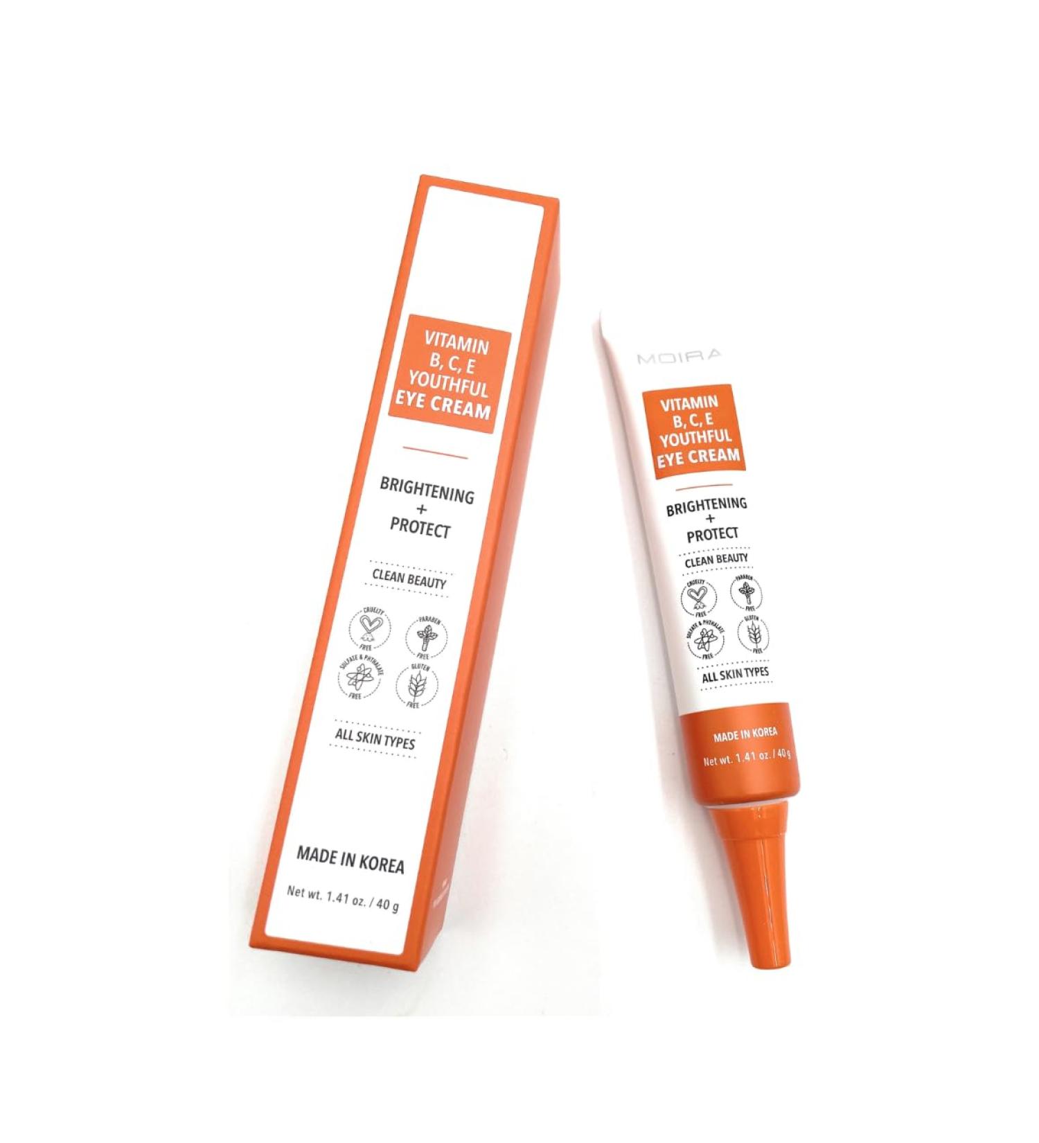 Vitamin B C & E Youthful Eye Cream - 1.41 oz for Dark Circles & Fine Lines - Shop Internationally - Buy Online on GoSupps.com