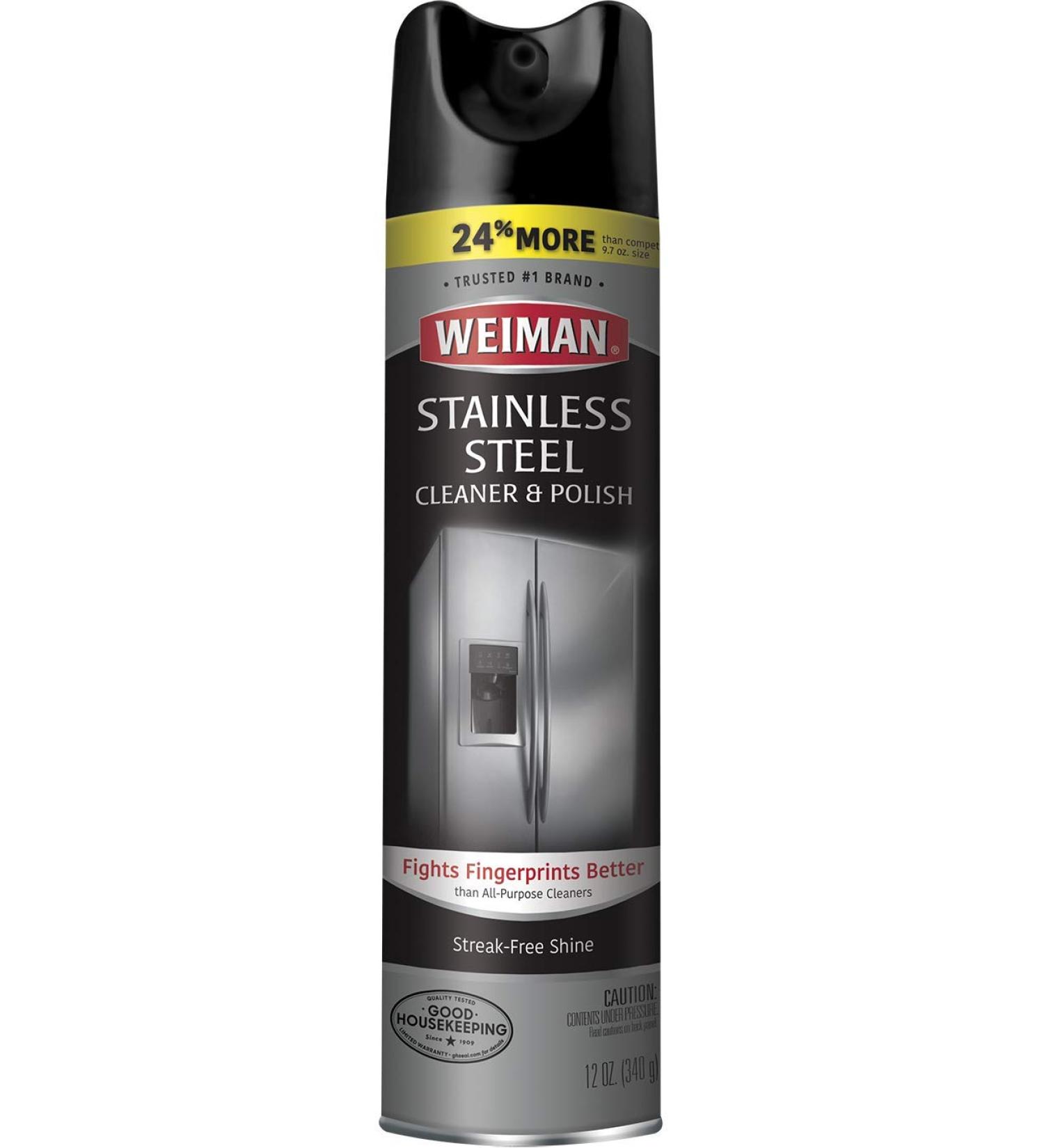 Weiman Stainless Steel Cleaner & Polish Spray - 12 Oz | Fight Fingerprints & Streaks Perfect for International Shipping - Buy Online on GoSupps.com