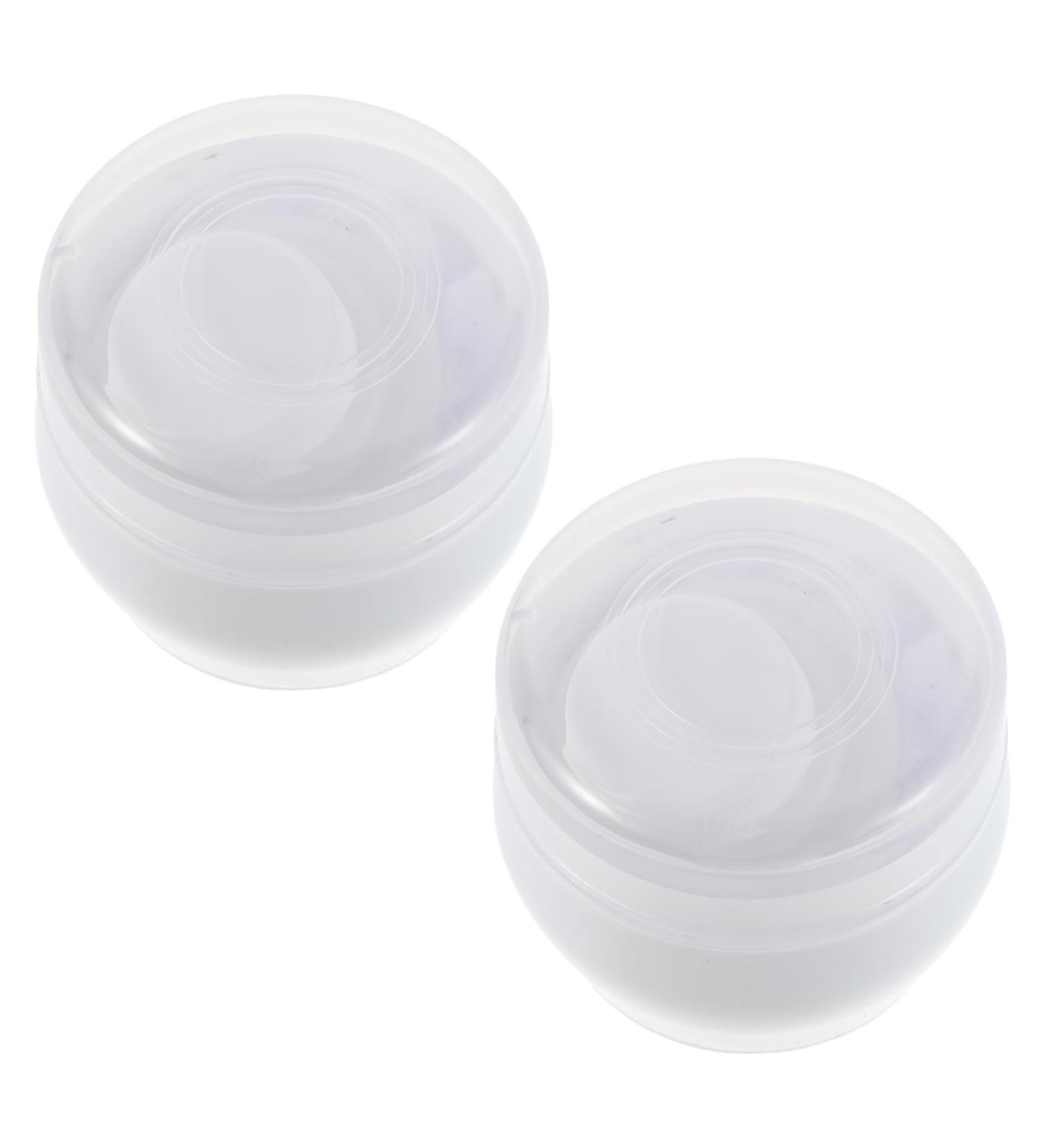 Lot de 2 Petites Bo tes Poudre Blanches avec Houppette Portable Distributeur de Poudre Corporelle pour B b tui de Rangement Compact et L ger Voyage et Soins Doux Peau - Buy Online on GoSupps.com