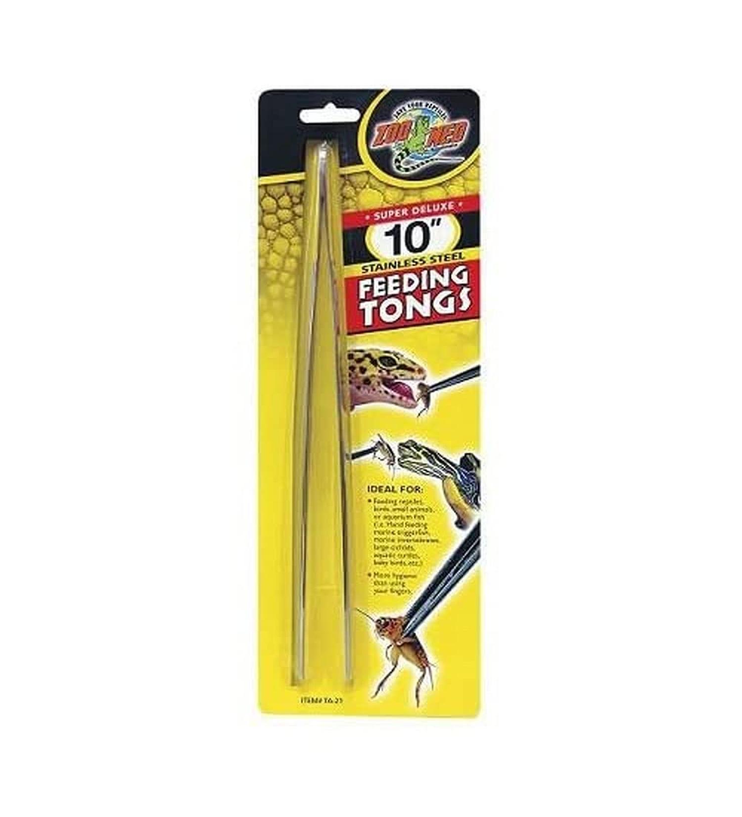 Zoomed Steel Feeding Tongs Black 1 count (Pack of 1)