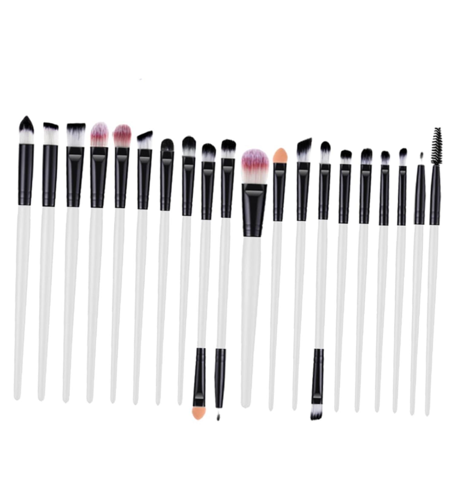 FOYTOKI 20pcs Eye Makeup Eyeliner Eyeshadow Brush Kit Portable Makeup Brush Kit Para Pesta as Eyelash Kits 15.50X1.50X1.50CM As Shown - Buy Online on GoSupps.com