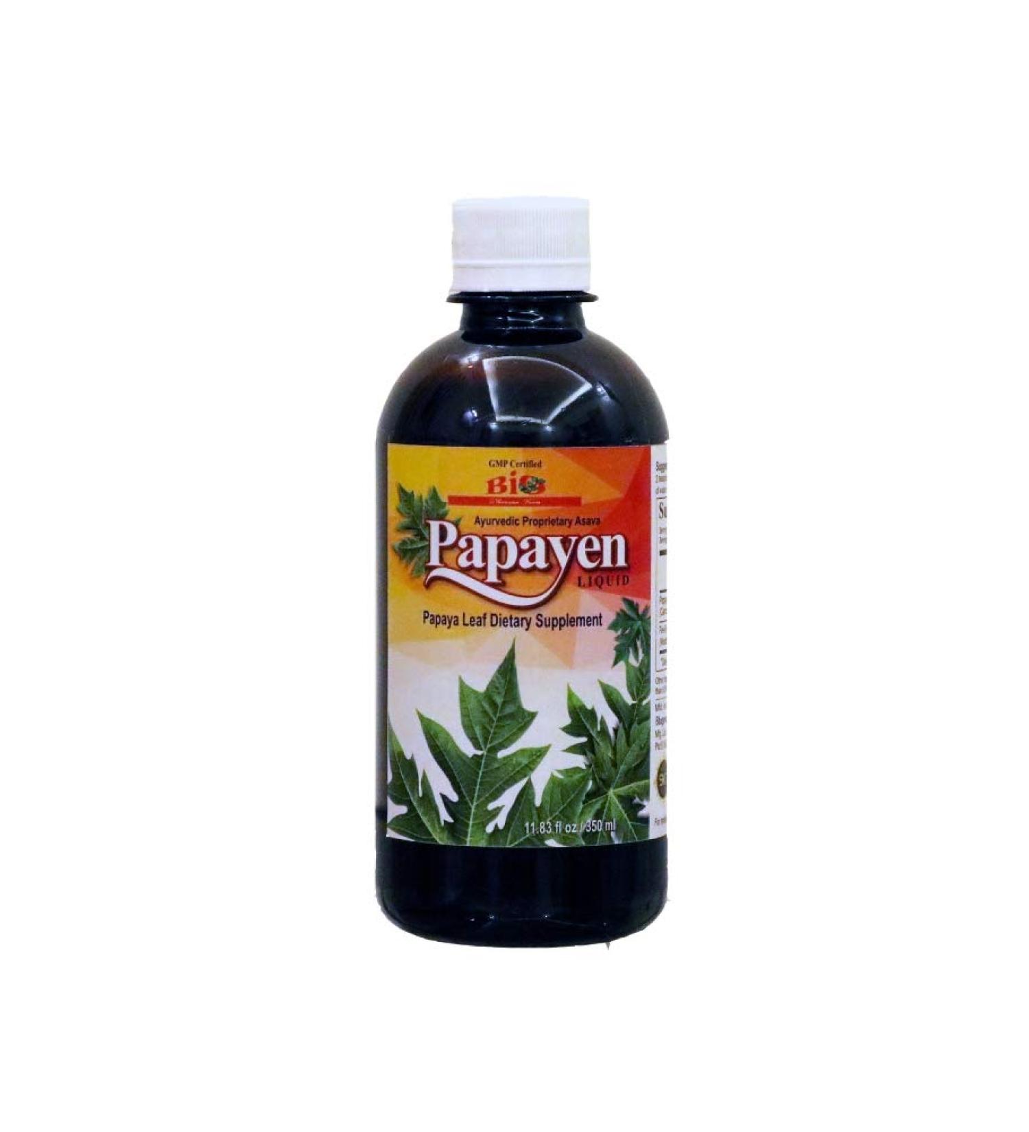 Papayen Liquid Papaya Leaf Extract Fermented Papaya Leaf Extract Liquid Supplement - 11.83 fl oz Helps Maintain Normal Platelet in Healthy Individuals - Buy Online on GoSupps.com