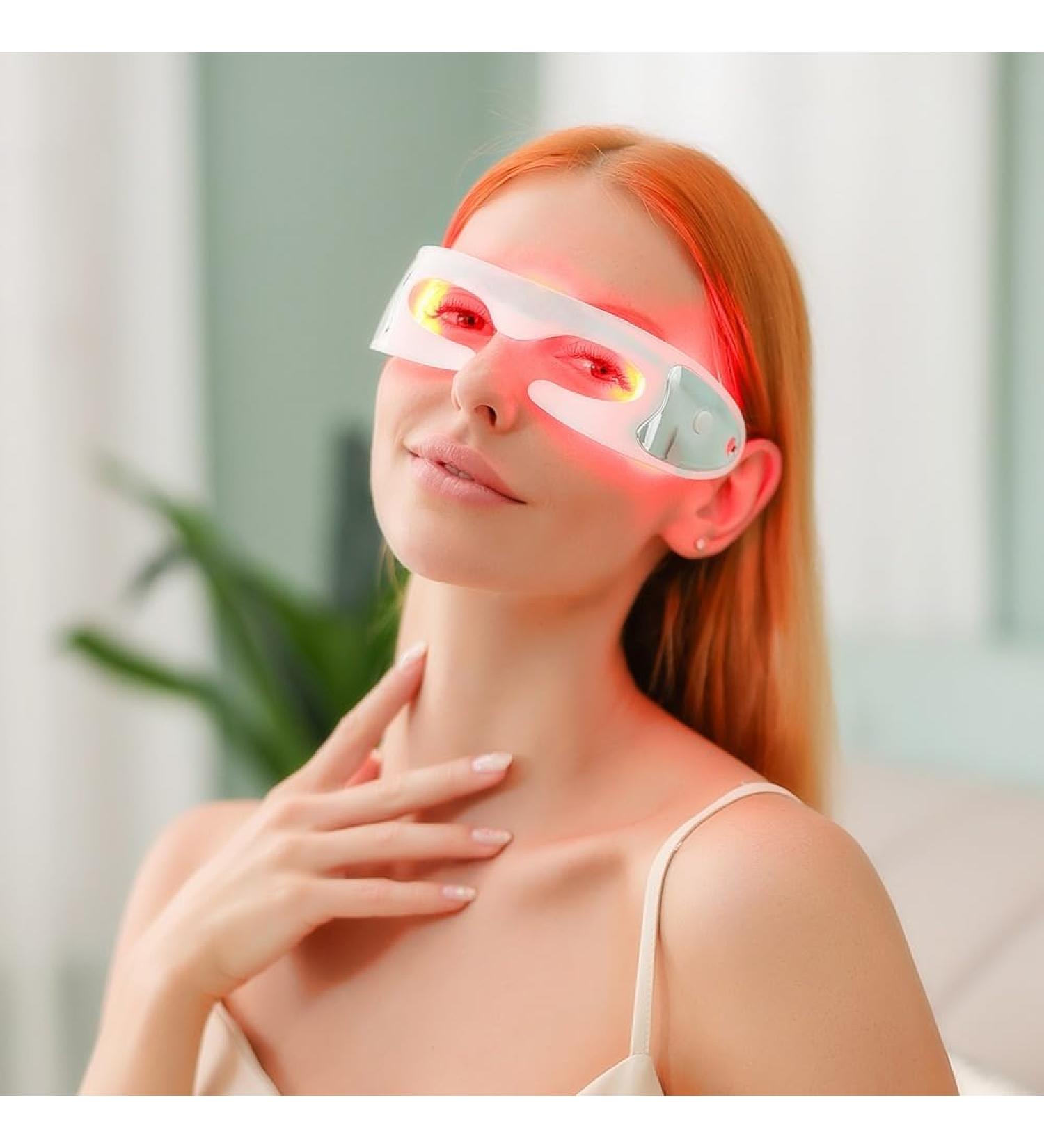 Advanced Red Light Therapy Eye Mask - Enhance Collagen Smooth Wrinkles & Reduce Puffiness | International Shipping - Buy Online on GoSupps.com