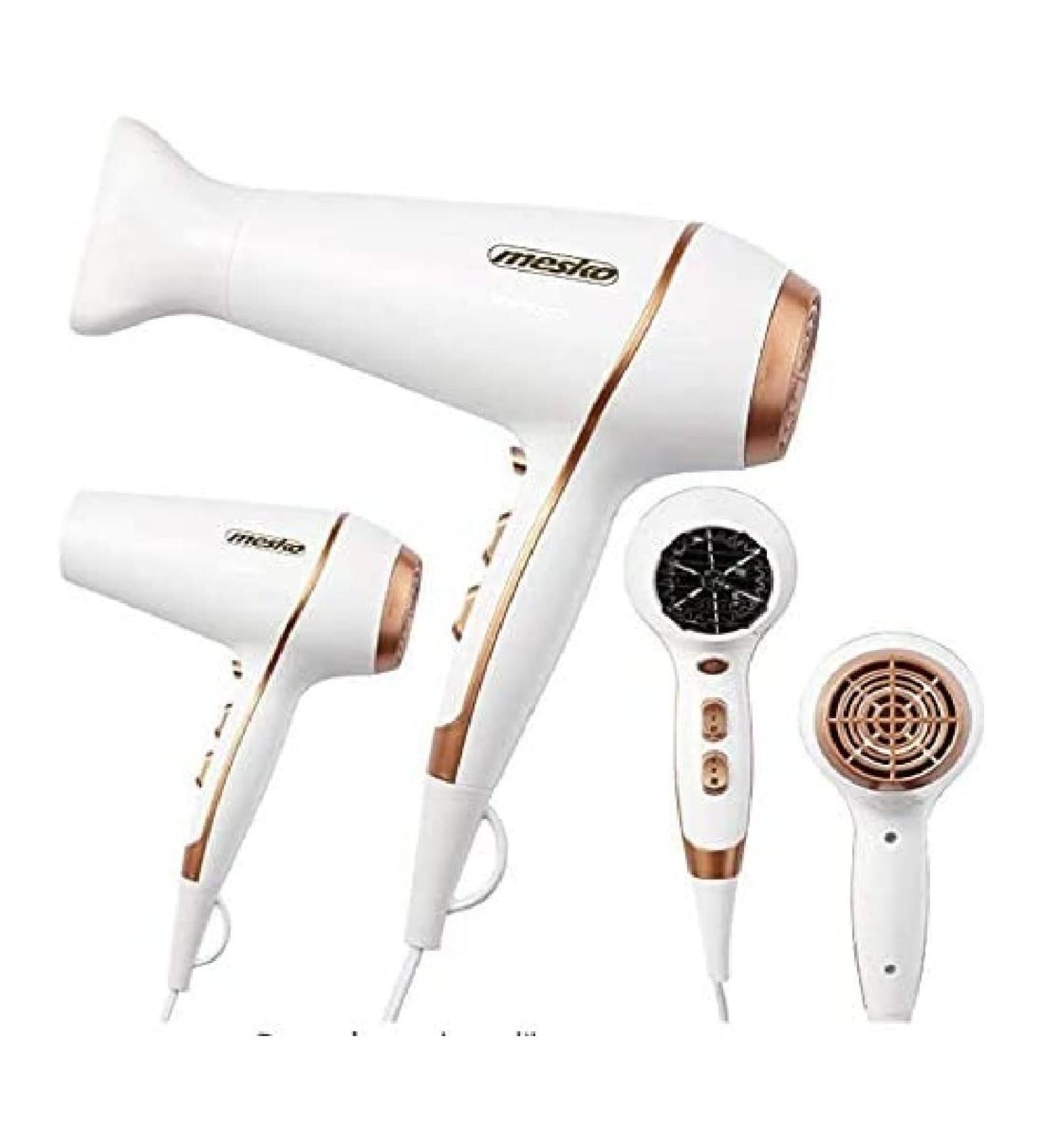 Mesko Cloudy White Hair dryer 2100 watts hair dryer with attachment travel hair dryer mesko 2 speeds 3 temperature settings shaping nozzle 360 degrees rotatable white - Buy Online on GoSupps.com
