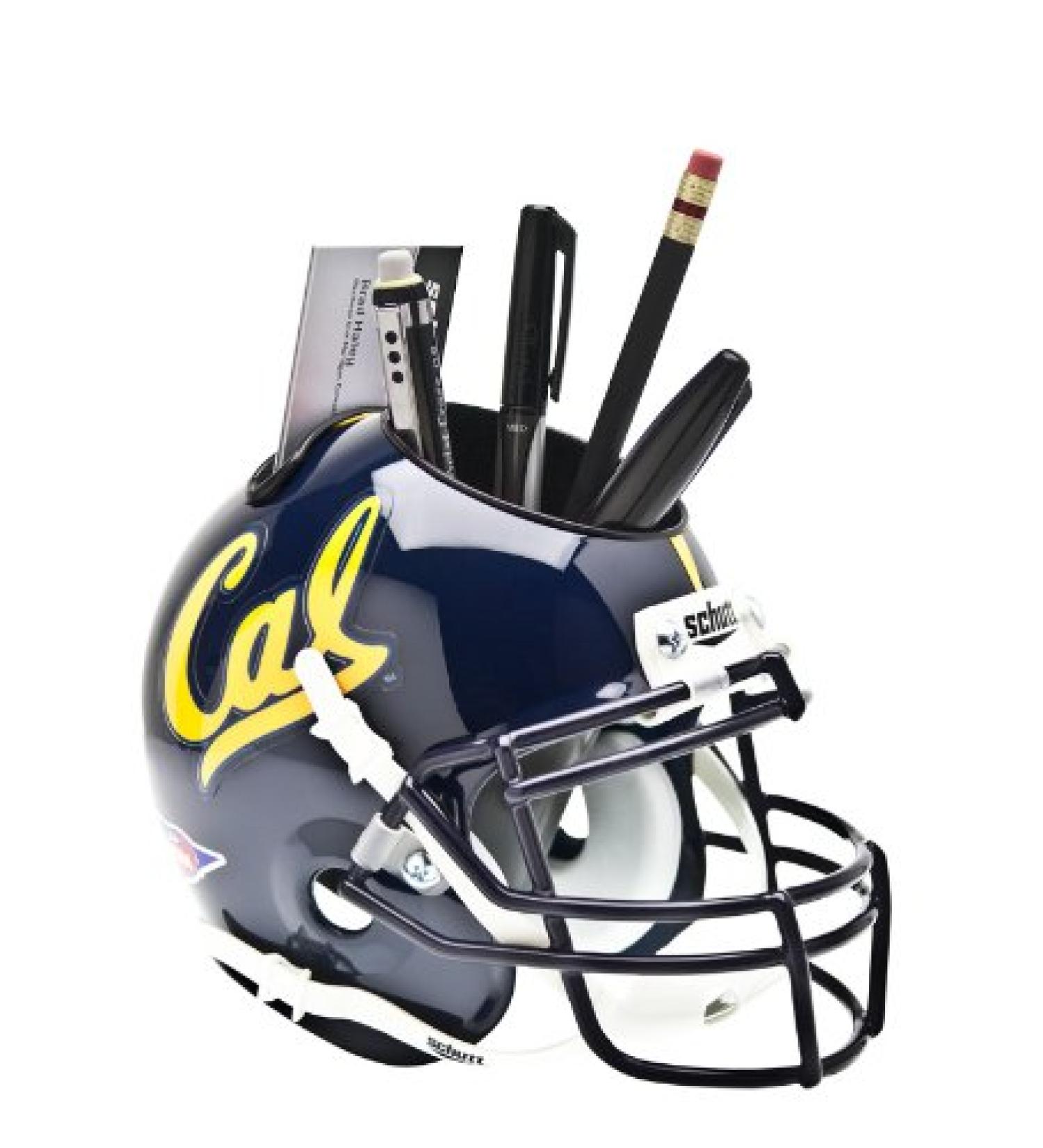 Schutt NCAA Football Helmet Desk Caddy Cal Berkely Golden Bears