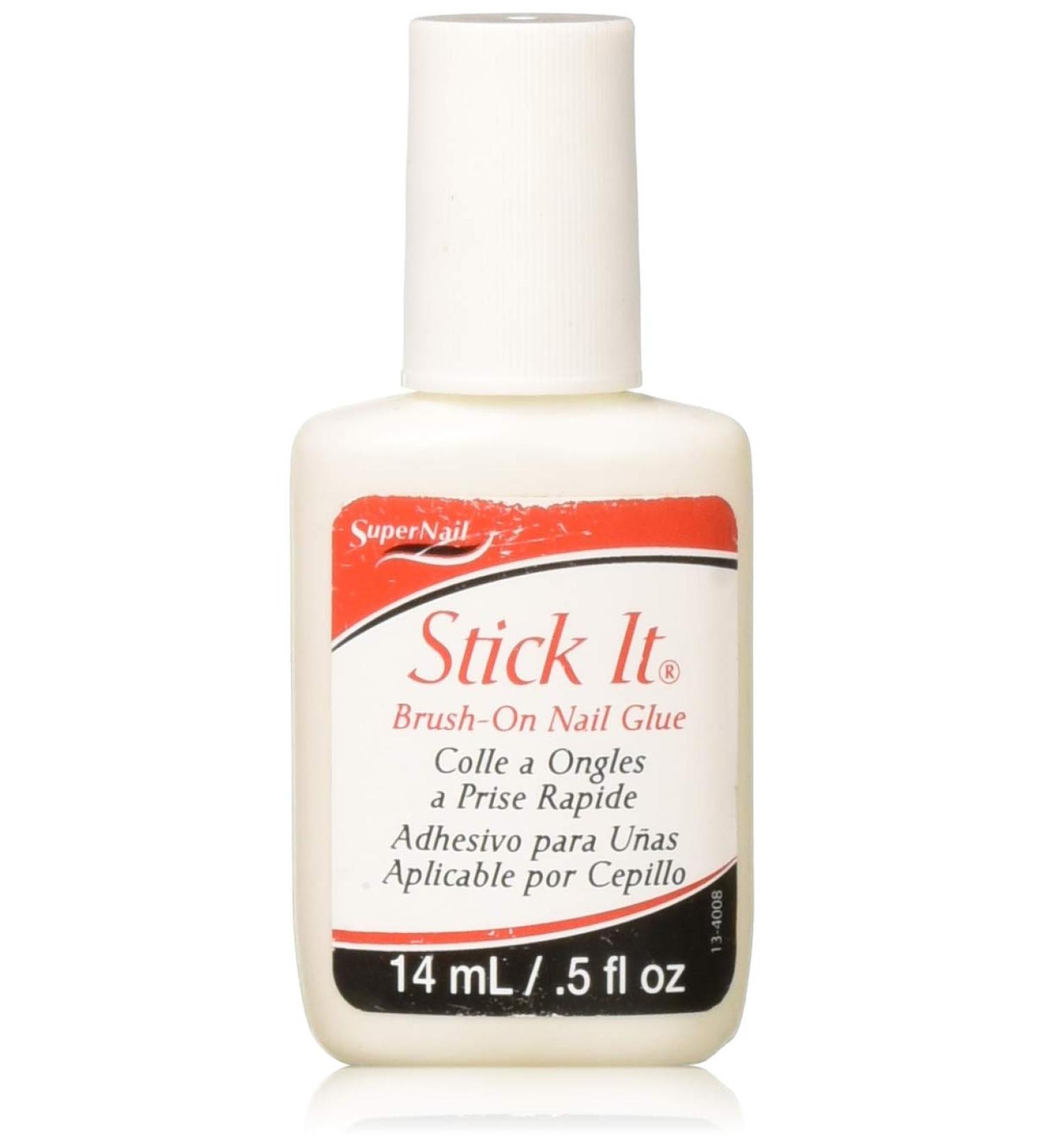 Super Nail Stick It Glue Brush-on 0.5 fl oz - Professional Nail Adhesive - Buy Online on GoSupps.com