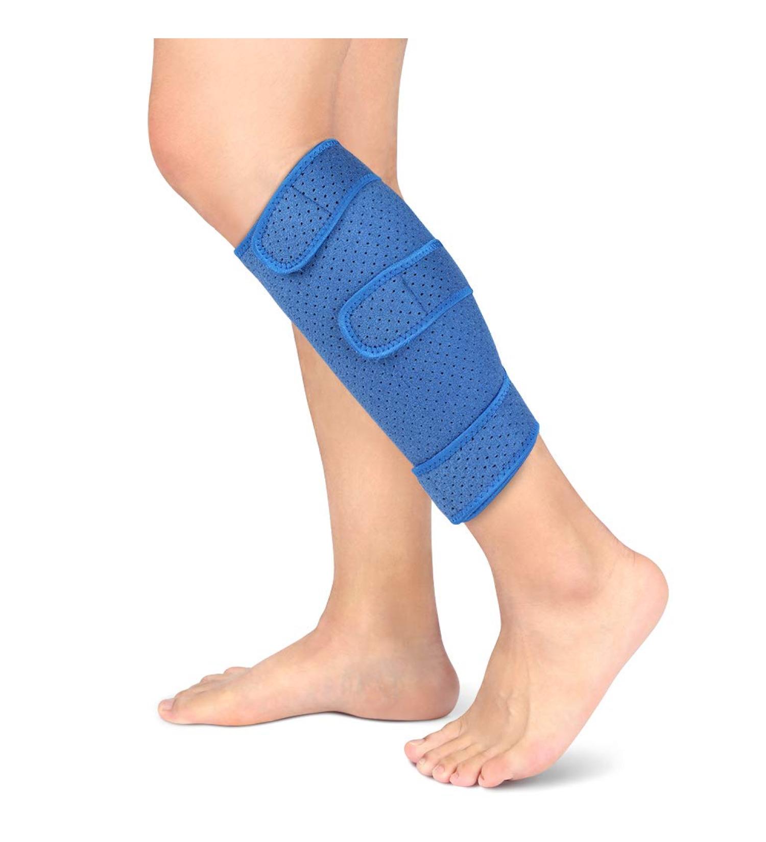 Calf Brace for Shin Splints | Adjustable Compression Wrap for Pain Relief | Men & Women | Blue - Buy Online on GoSupps.com