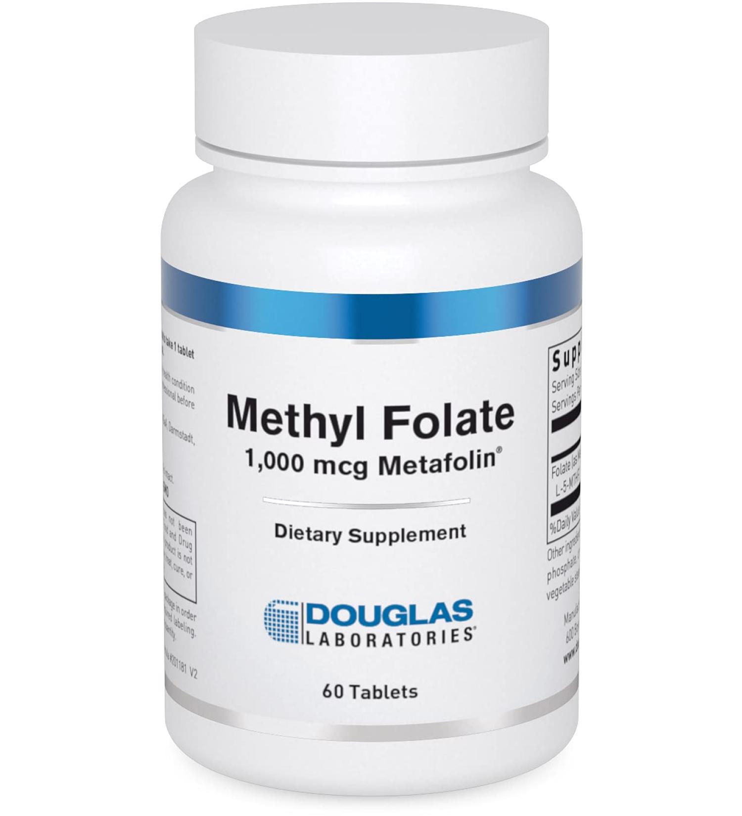 Douglas Laboratories Methyl Folate L-5-MTHF 1000mcg | Supports Overall Health | 60 Tablets - Buy Online on GoSupps.com