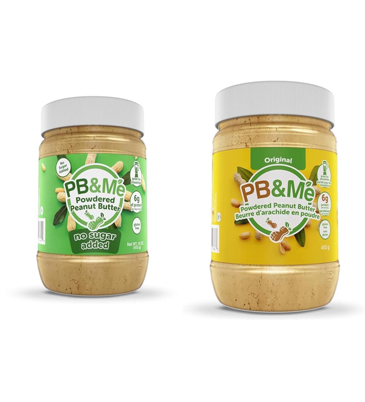 PB&Me Sugar Free Peanut Butter Powder - Powdered Peanut Butter No Sugar for Low Calorie Snacks & Powdered Peanut Butter - Original Peanut Butter Powder Peanut Powder for Smoothies - Buy Online on GoSupps.com