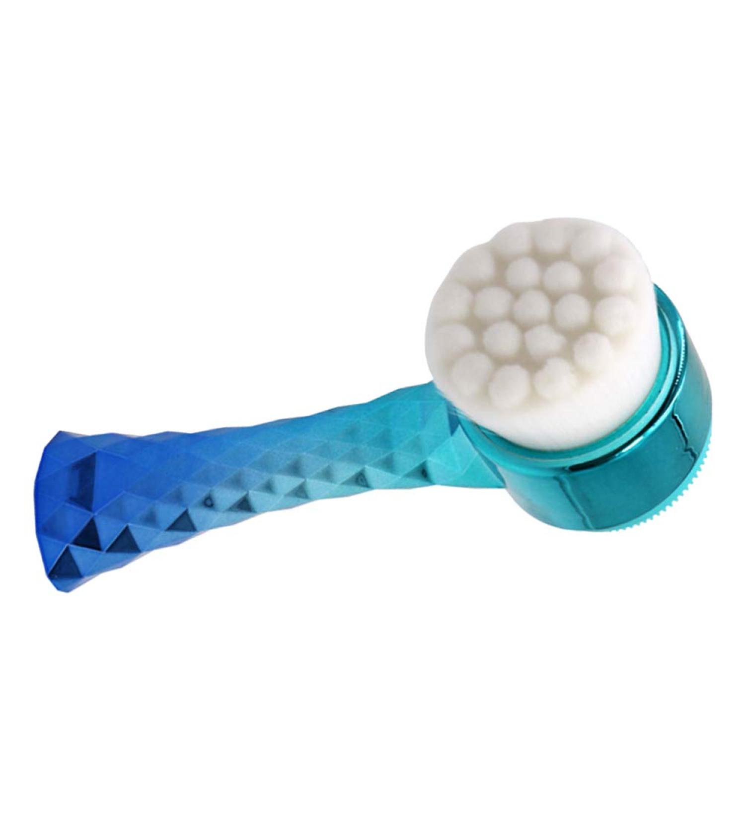 Buy 3D Gradient Blue Facial Exfoliator Brush - Double-Sided Skin Care Tool Pore Cleaner & Massager for Clear Skin - Buy Online on GoSupps.com