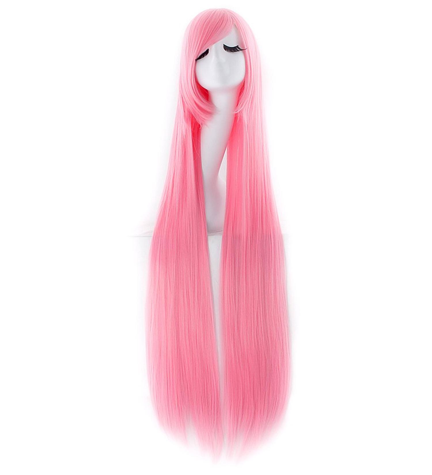 MapofBeauty 40 Light Pink Anime Costume Long Straight Cosplay Wig | Perfect for Parties & Events - Buy Online on GoSupps.com