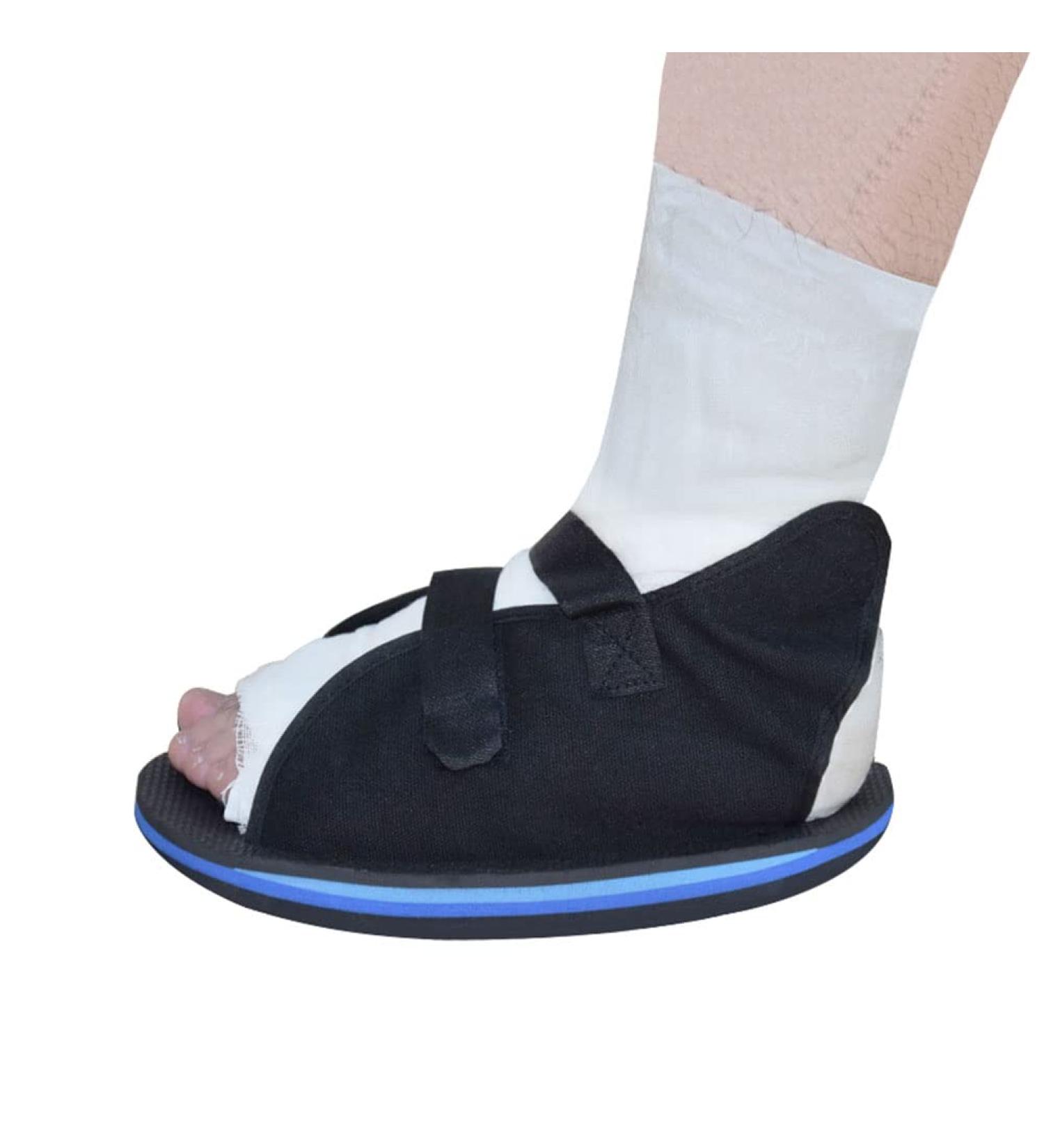 Post Op Shoe - Open Toe Foot Protection Cast Boot for Injury & Recovery - Medical Plaster Cast Shoe for Sprained Ankle (M/27cm - Buy Online on GoSupps.com