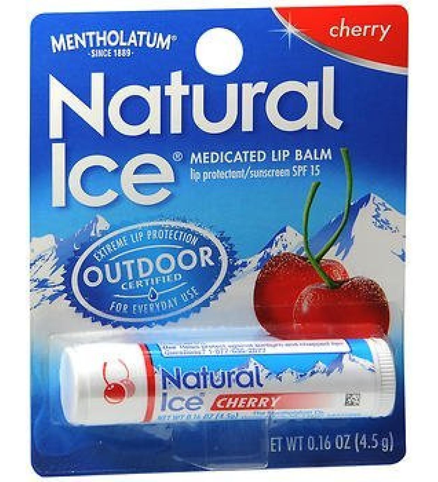 Natural Ice Medicated Lip Protectant SPF 15 Cherry 2-Pack