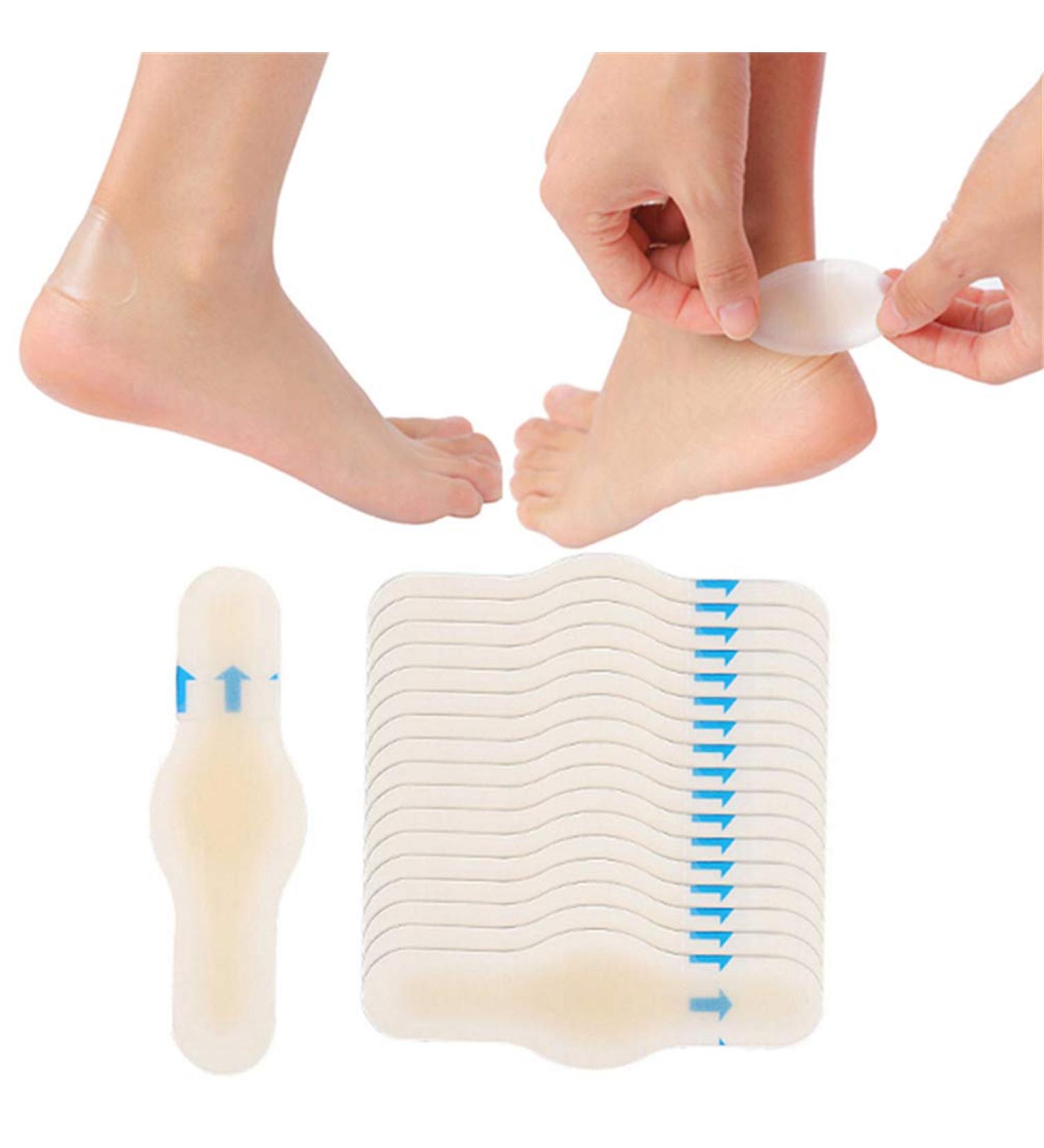 10-Piece Blister Gel Guard Adhesive Tabs for Bladder Protection & Heel Cushion - Hydrocolloid Skin Pads for Runners & Hikers - Pressure Wound Relief 20x65mm - Buy Online on GoSupps.com