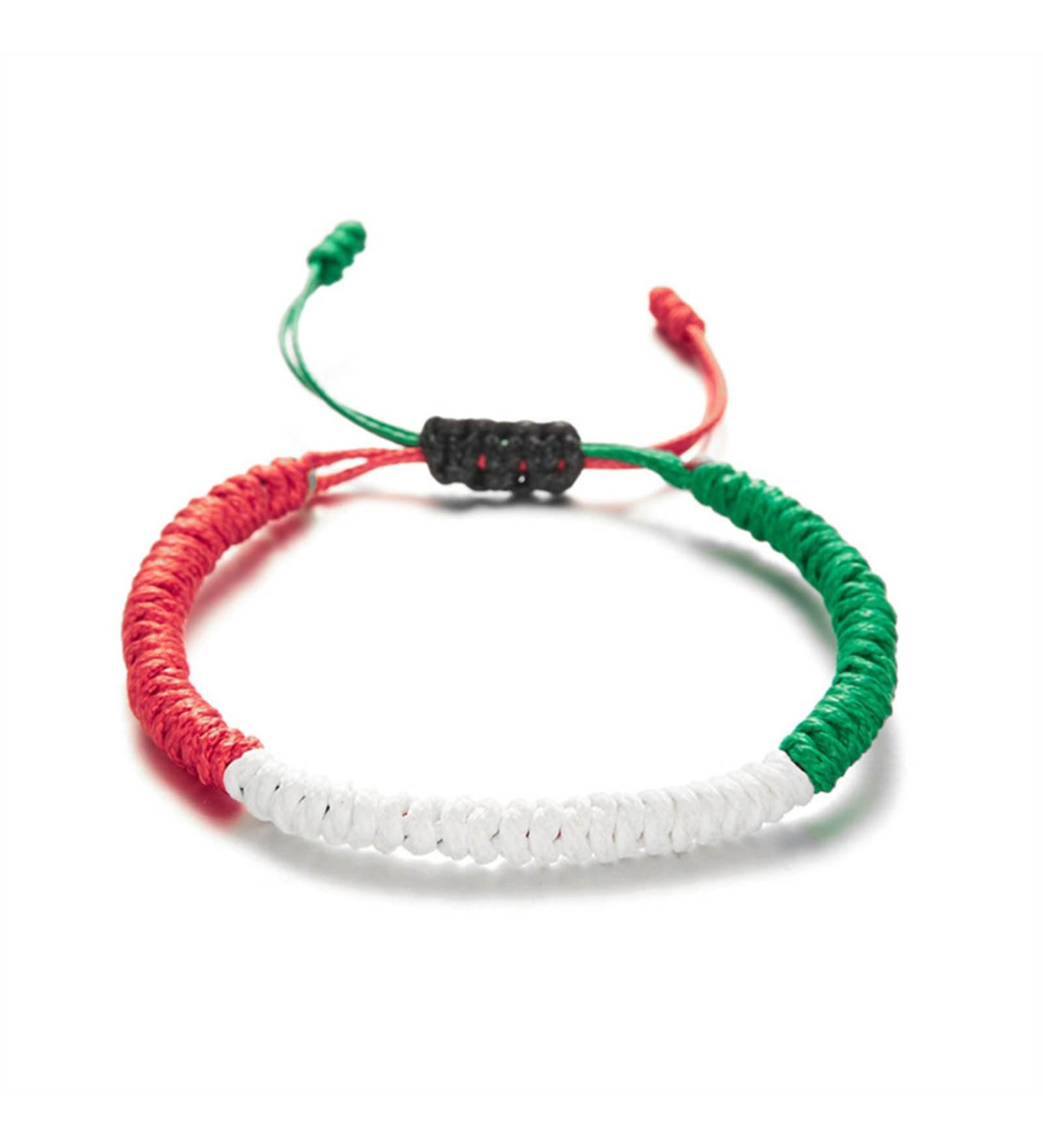 VSILAY LIANXUE ISR PLE Flag Pendant Bracelet - Friendship Hand Chain Advocate for Peace Bangled Couples Woven Accessories - Buy Online on GoSupps.com