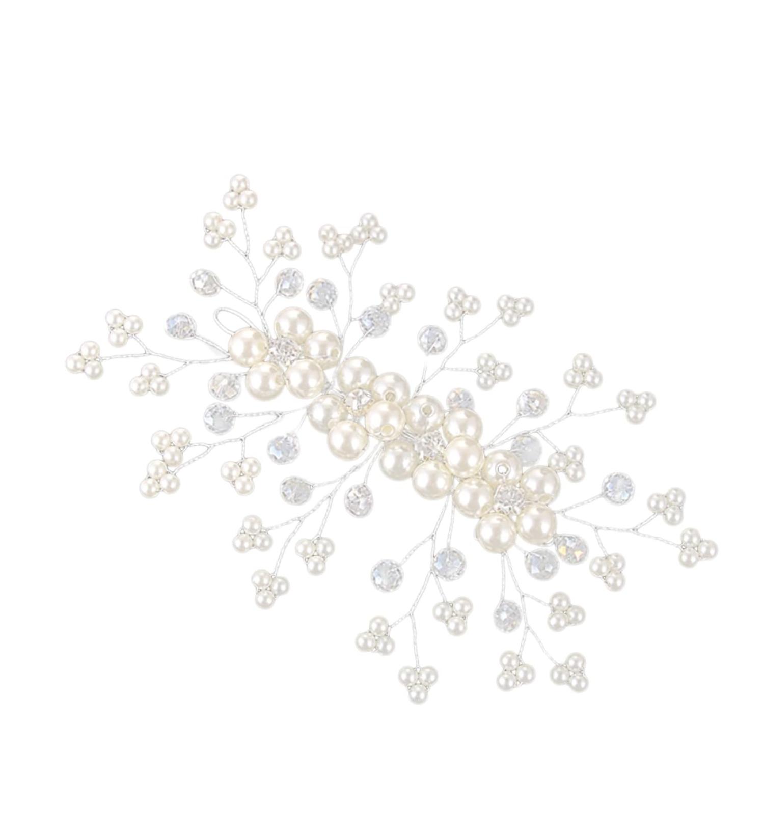 Didiseaon Wedding Hair Comb Tiara Wedding White Comb Bride Bridal Hair Comb - Buy Online on GoSupps.com