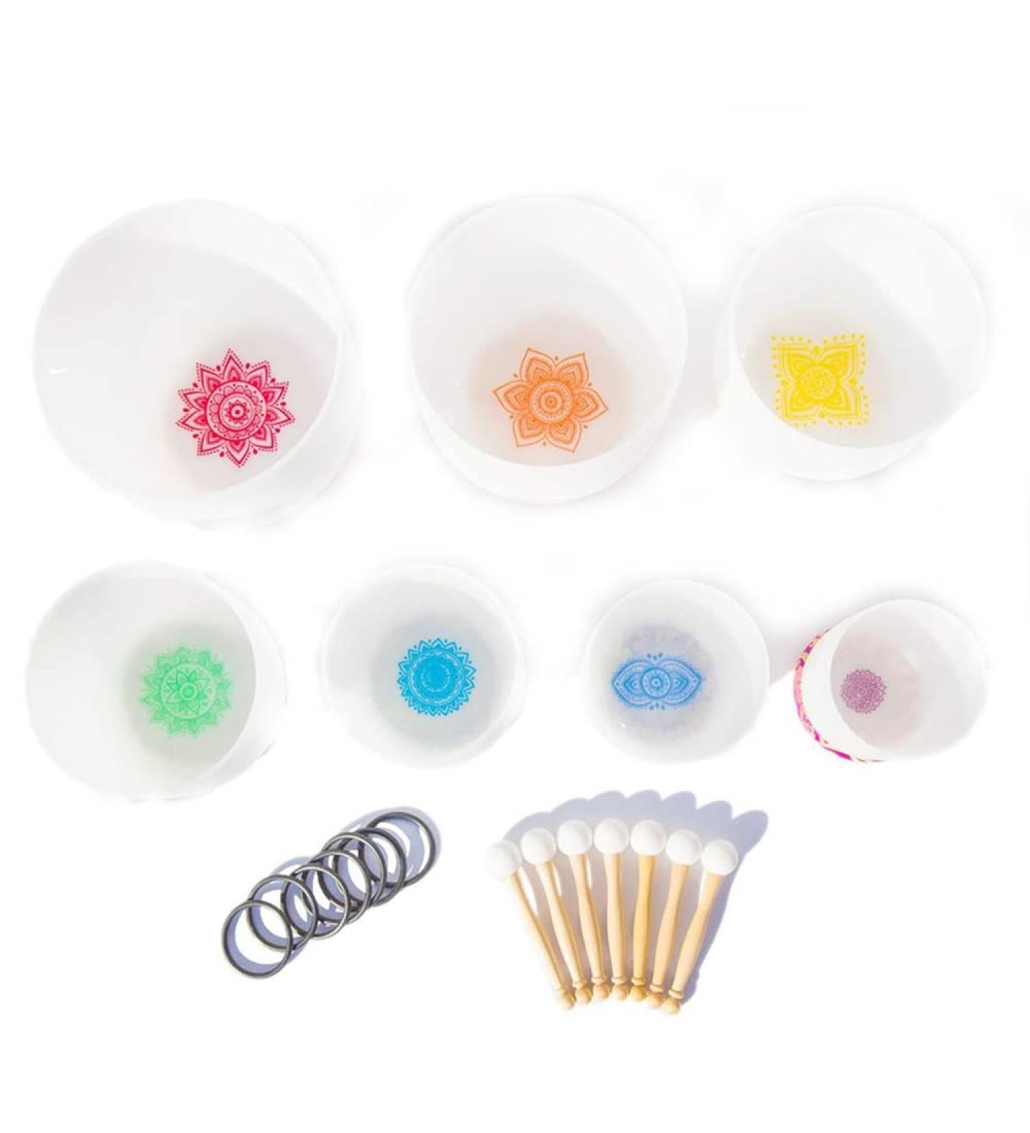 6-12 Inch Crystal Singing Bowls Chakra Sets for Sound Healing Therapy and Meditation Balancing Body Chakra Adjusting Emotional State (Size : 440hz) - Buy Online on GoSupps.com