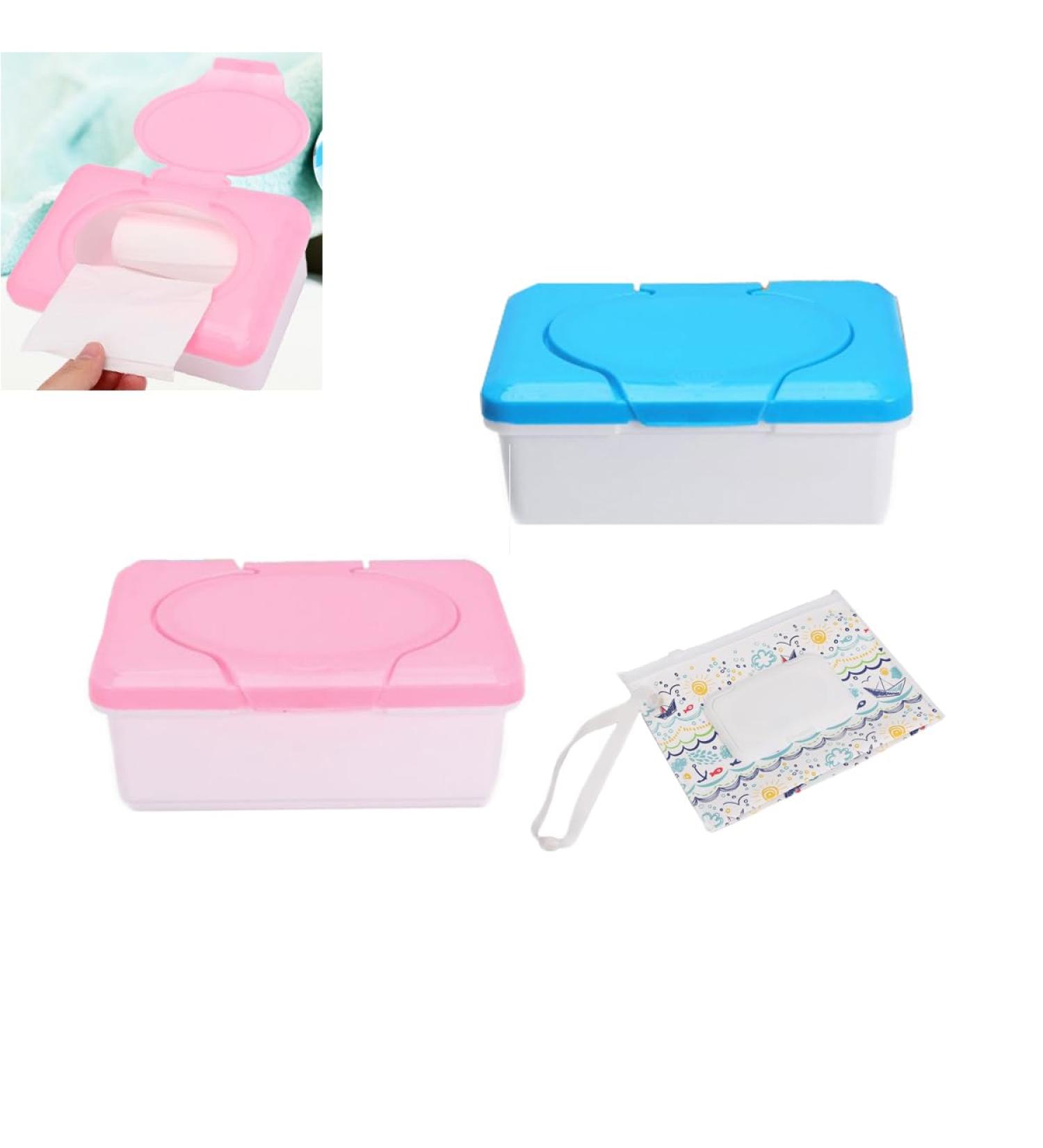 Sipiris 2PCs Wet Wipes for Babies - Portable Fabric Wet Wipes Dispenser & Toilet Paper Box - Buy Online on GoSupps.com