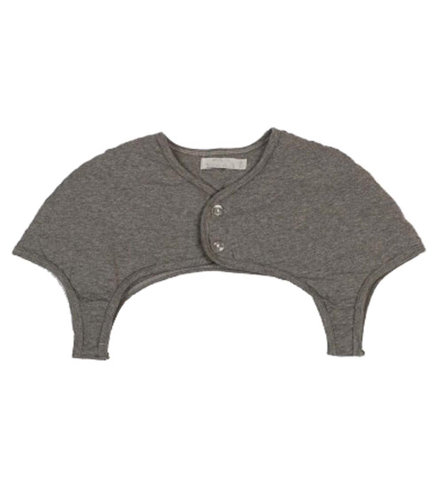 Thicker Shoulder Warmer for Back Neck and Shoulders Pain Relief Arthritis Relief Keep Warmer Short-Sleeved Cotton Vest Gery
