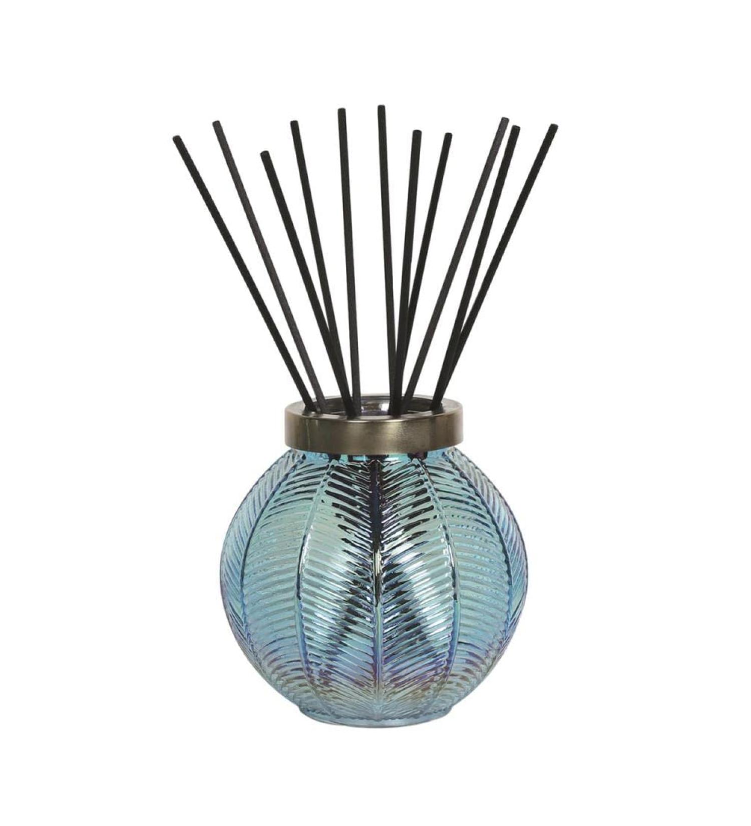 Woodbridge empty reed diffuse glass |For self -filling |Aqua |Chic diffuse glass including 50 pieces rattan Reeds for fragrance distribution |odor -neutralizing dehumidifier
