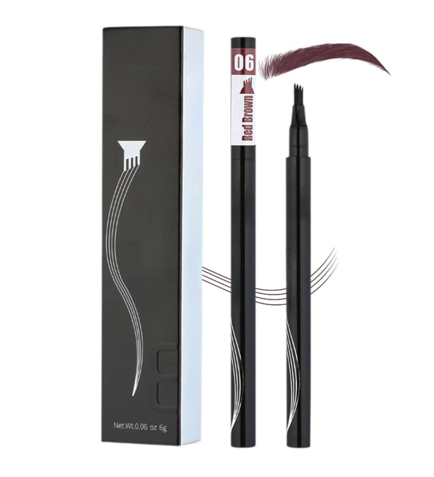 3D Eyebrow Microblading Pen 2PCS Magic Eyebrow Pencil Microblading Eyebrow Pencil 4 Tip Dark Brown Eyebrow Pencil Waterproof Eye Brown Makeup Long-Lasting Eyebrow Pencil (Reddish brown) - Buy Online on GoSupps.com