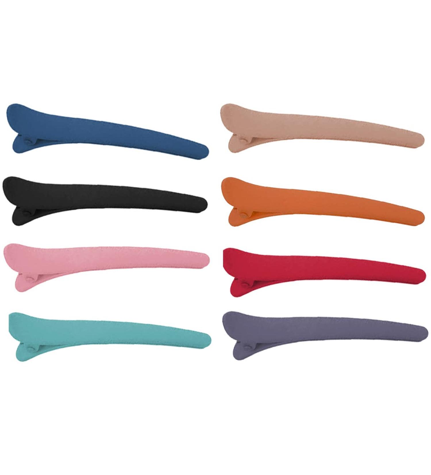 8PCs Colorful Hair Clips Set - Stylish Hairdressing Combi-Clip Barrettes for Women - 7.8 cm Matted Hair Accessories - Buy Online on GoSupps.com