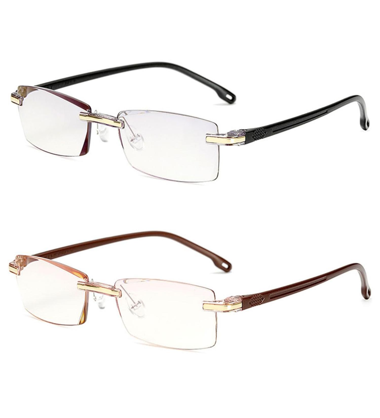 SCJJZ Blue Filter Glasses - Anti-Blue Light Rimless Reading Glasses (2 Pack) | Comfortable & Stylish Eye Protection for Screen Use - Buy Online on GoSupps.com