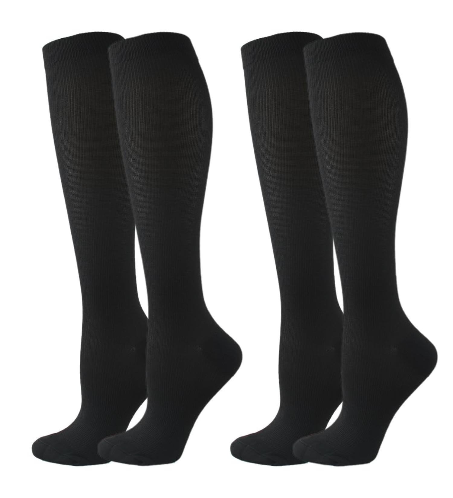 Tnsray compression stockings women and men 2 pairs of compression stockings women and men support stockings compression socks support socks travel socks for flight sports running cycling cycling