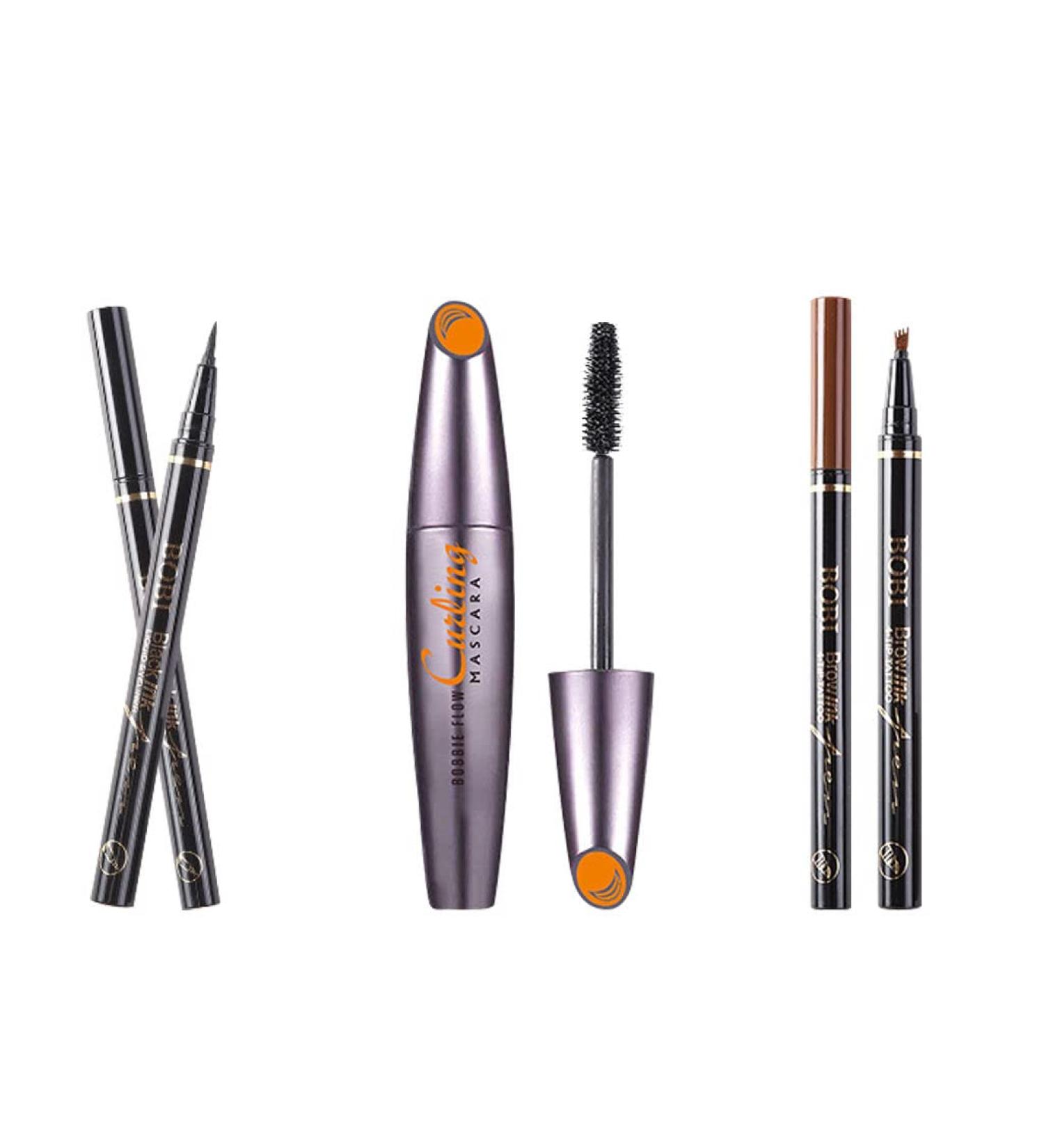 3-in-1 Black Eyebrow Pencil, Eyeliner, and Mascara - Multi-functional Beauty Tool - Buy Online on GoSupps.com