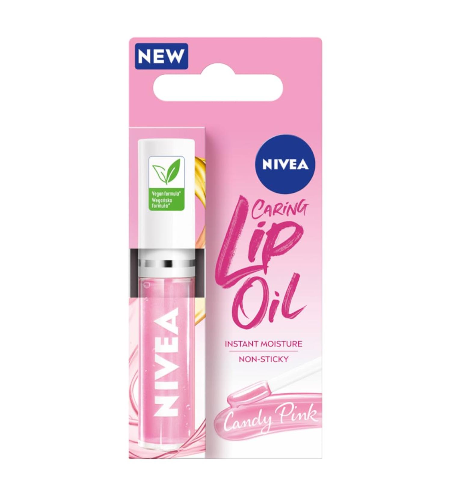 Nivea Lip Balm Lip Oil Candy Pink 5.5 ml - Buy Online on GoSupps.com